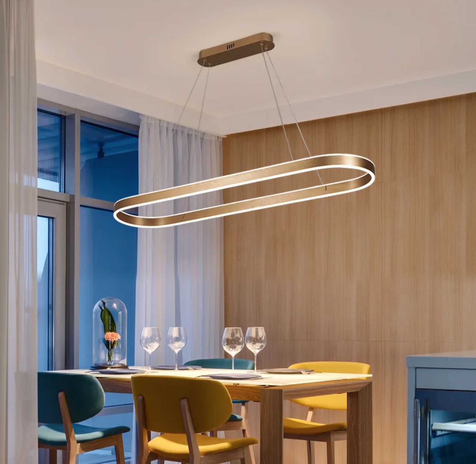 Monolux Oval 120 cm aşağı ve yukarı ışık Led Sarkıt ML 61900