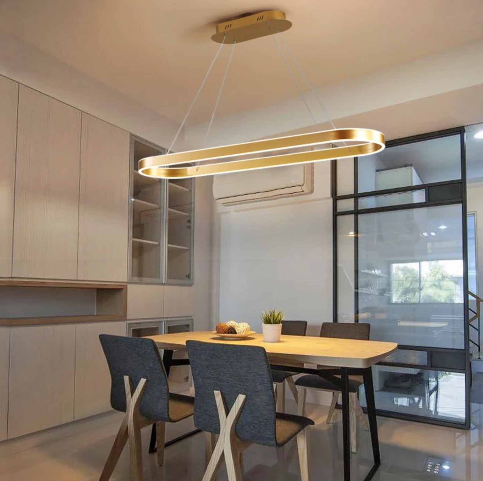 Monolux Oval 120 cm aşağı ve yukarı ışık Led Sarkıt ML 61900