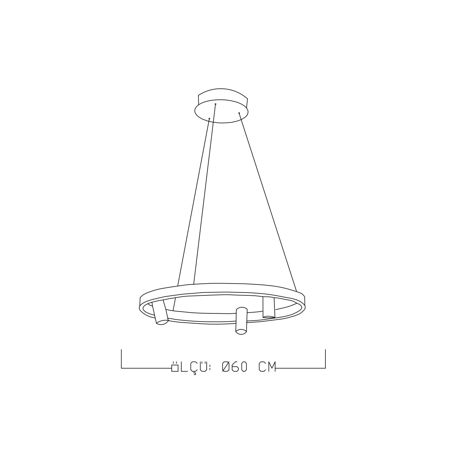 Monolux Spotlu Çember Sarkıt Avize ML 31041
