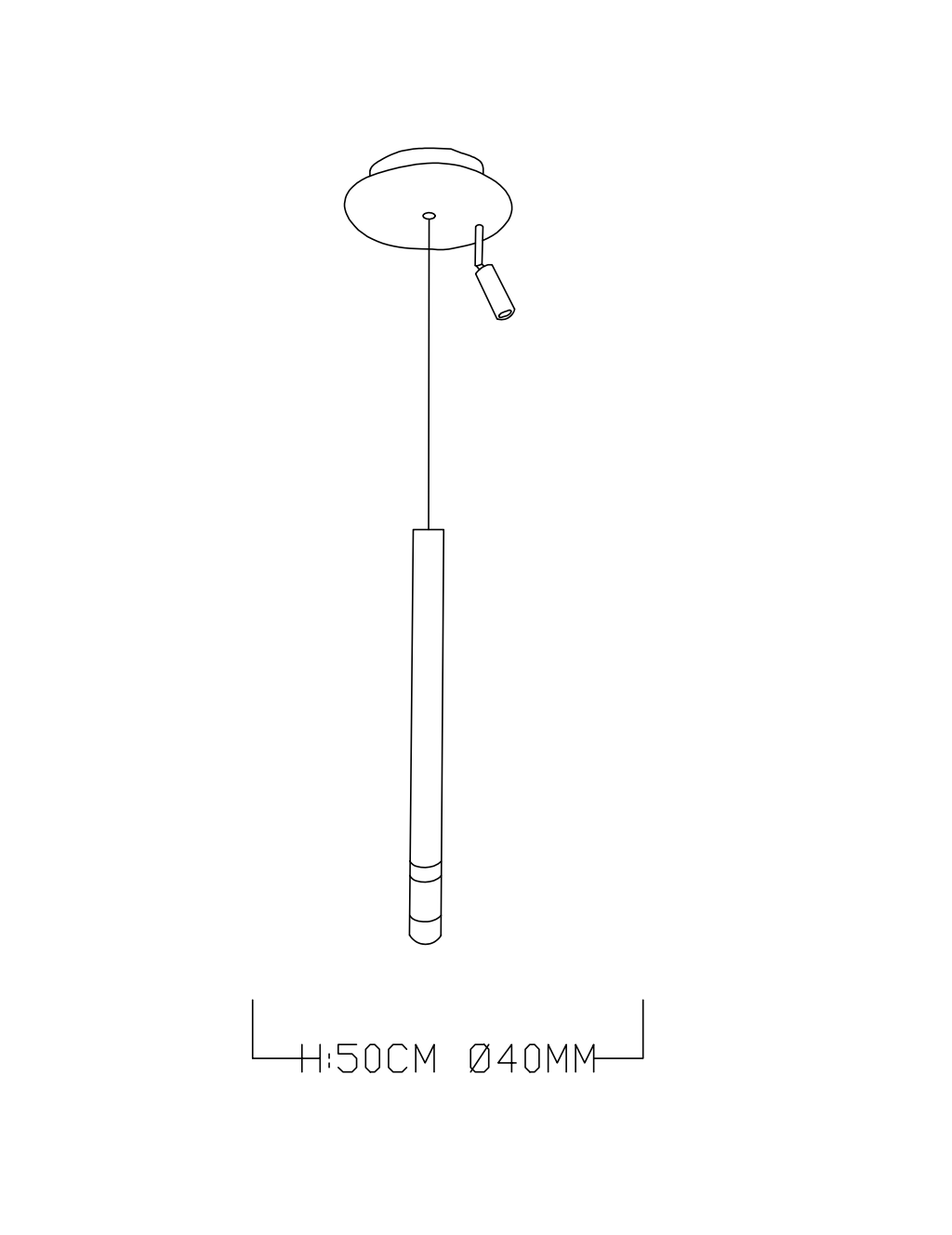 Monolux Tekli Okuma Lambalı Boru Sarkıt ML 83057
