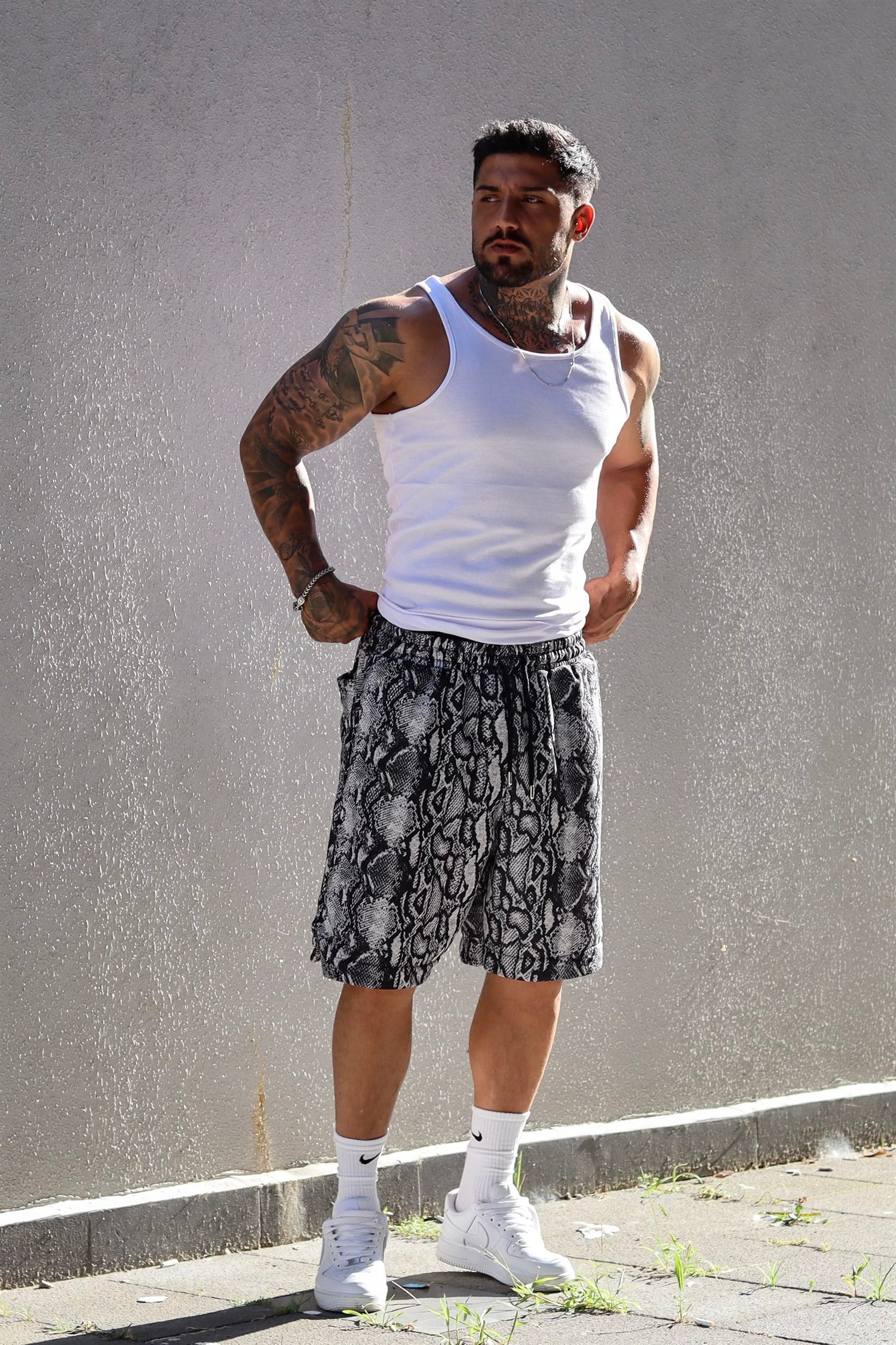  Oversize croc şort