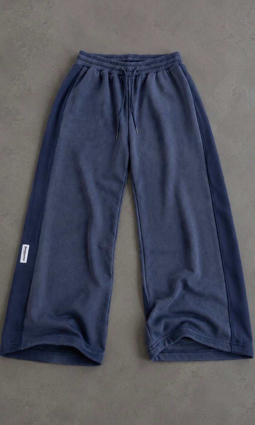 Acid Washed Blue Baggy Eşofman