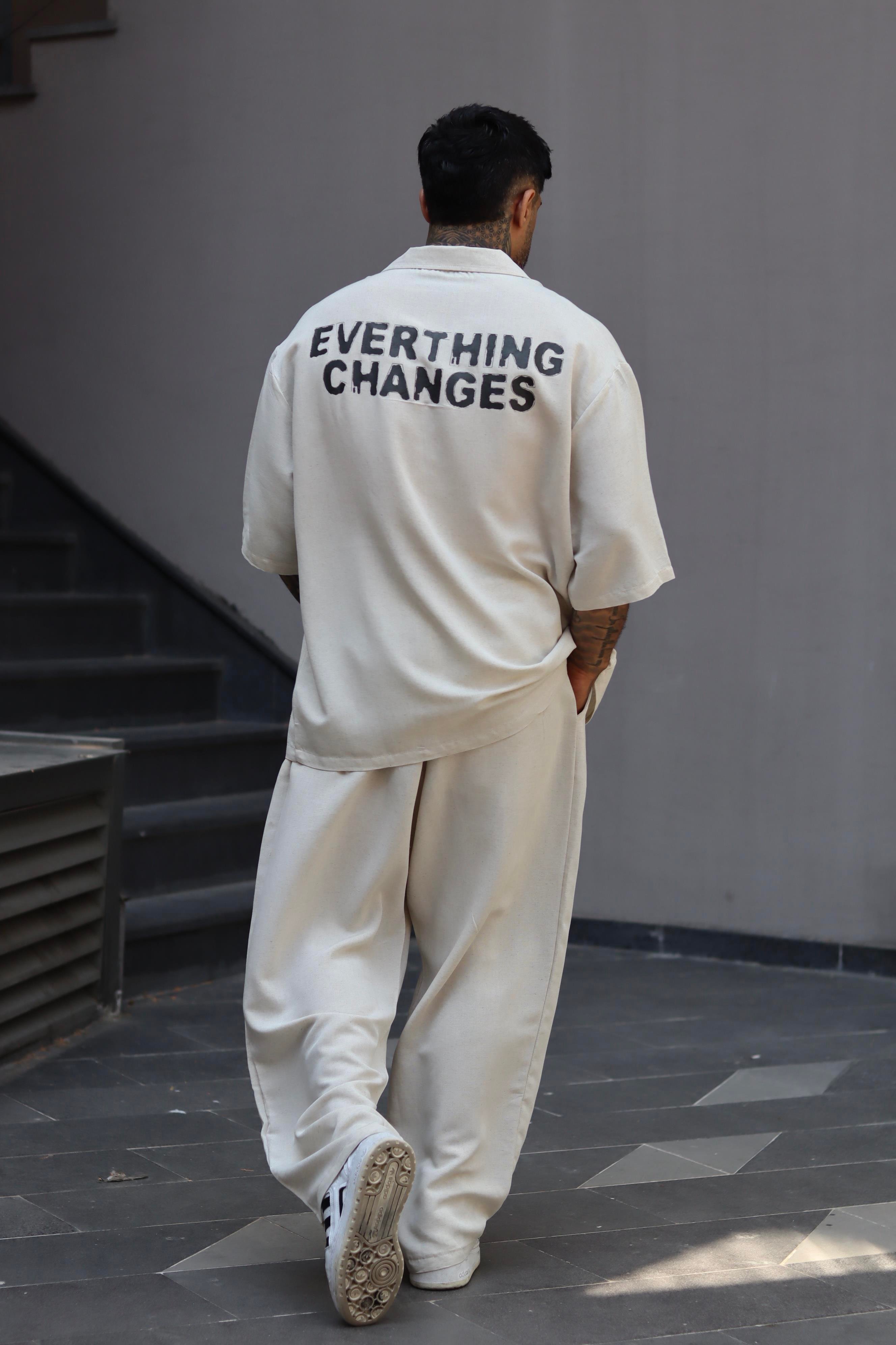 Açık Bej Oversize Takım