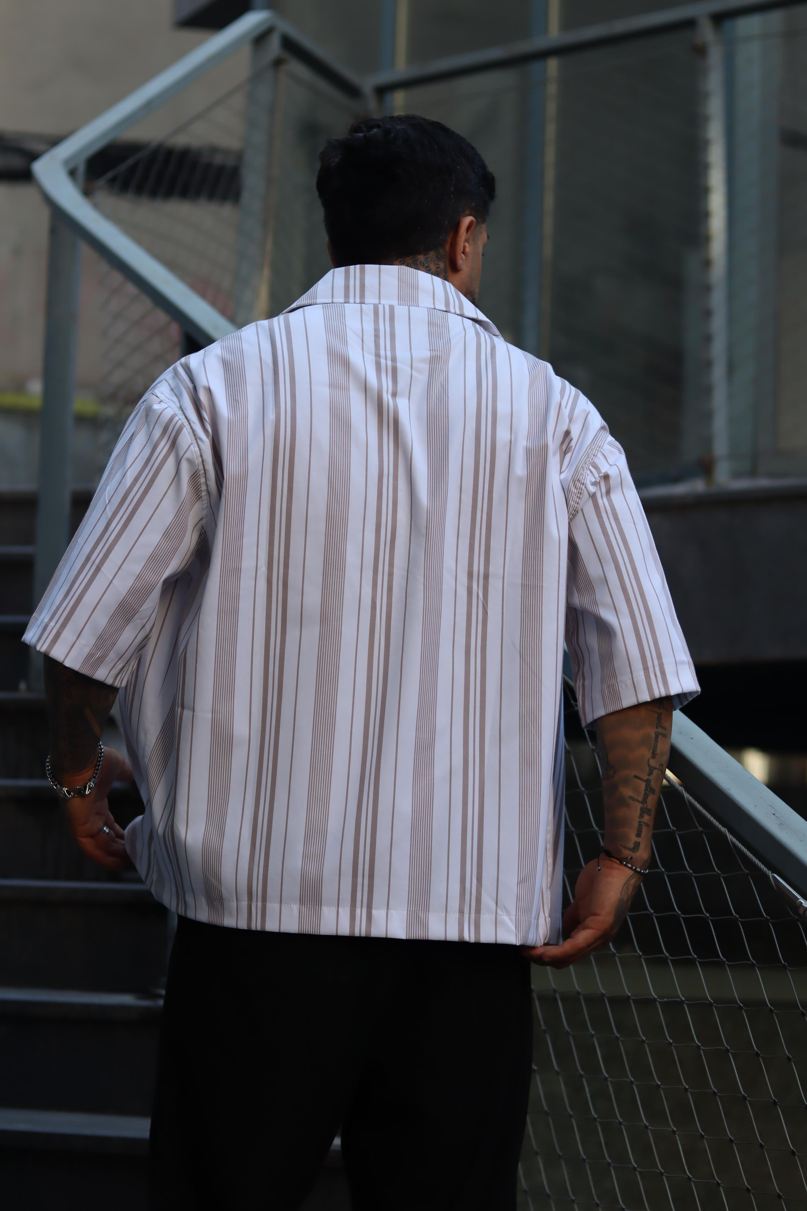 Basic cep detaylı oversize gömlek