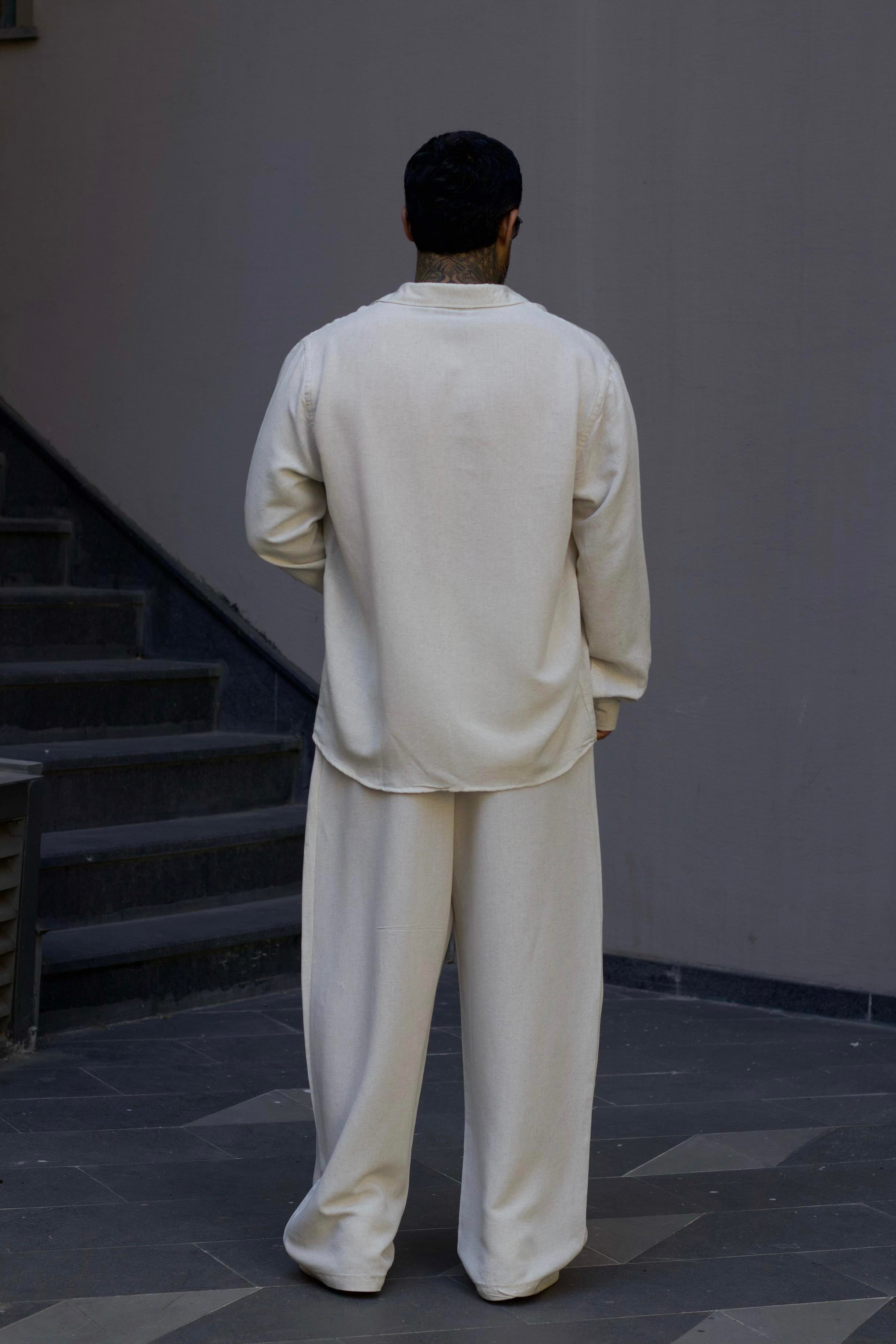 Basic Oversize Bej Takım