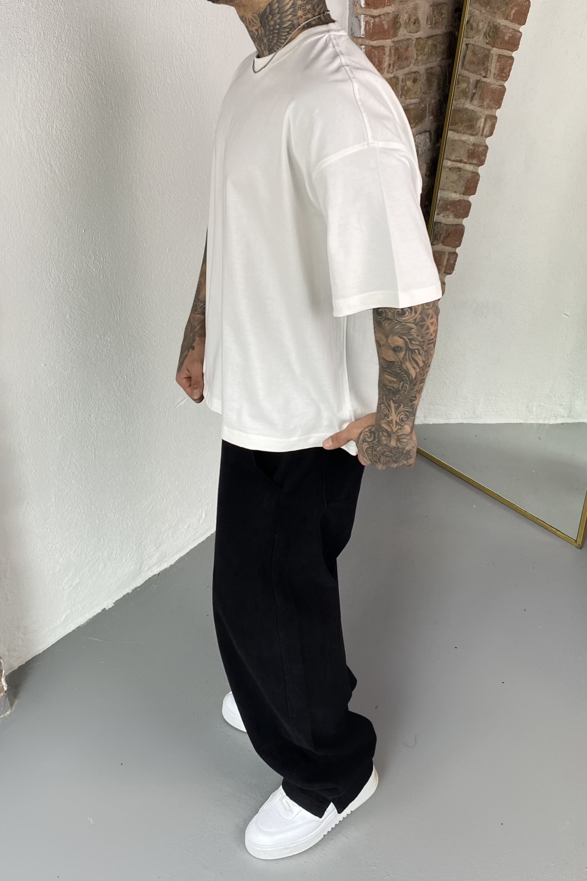 Basic Oversize Beyaz Tshirt
