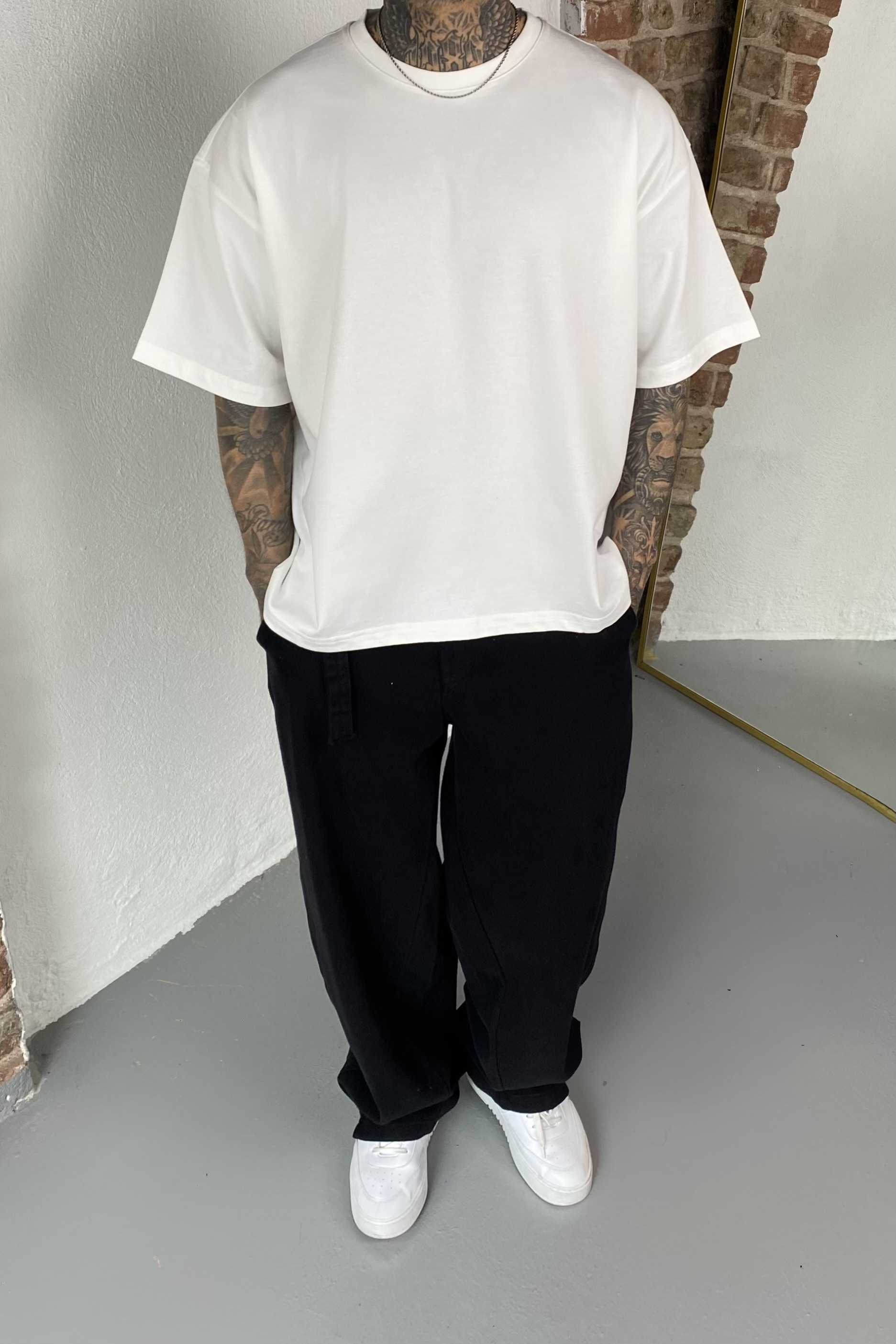 Basic Oversize Beyaz Tshirt