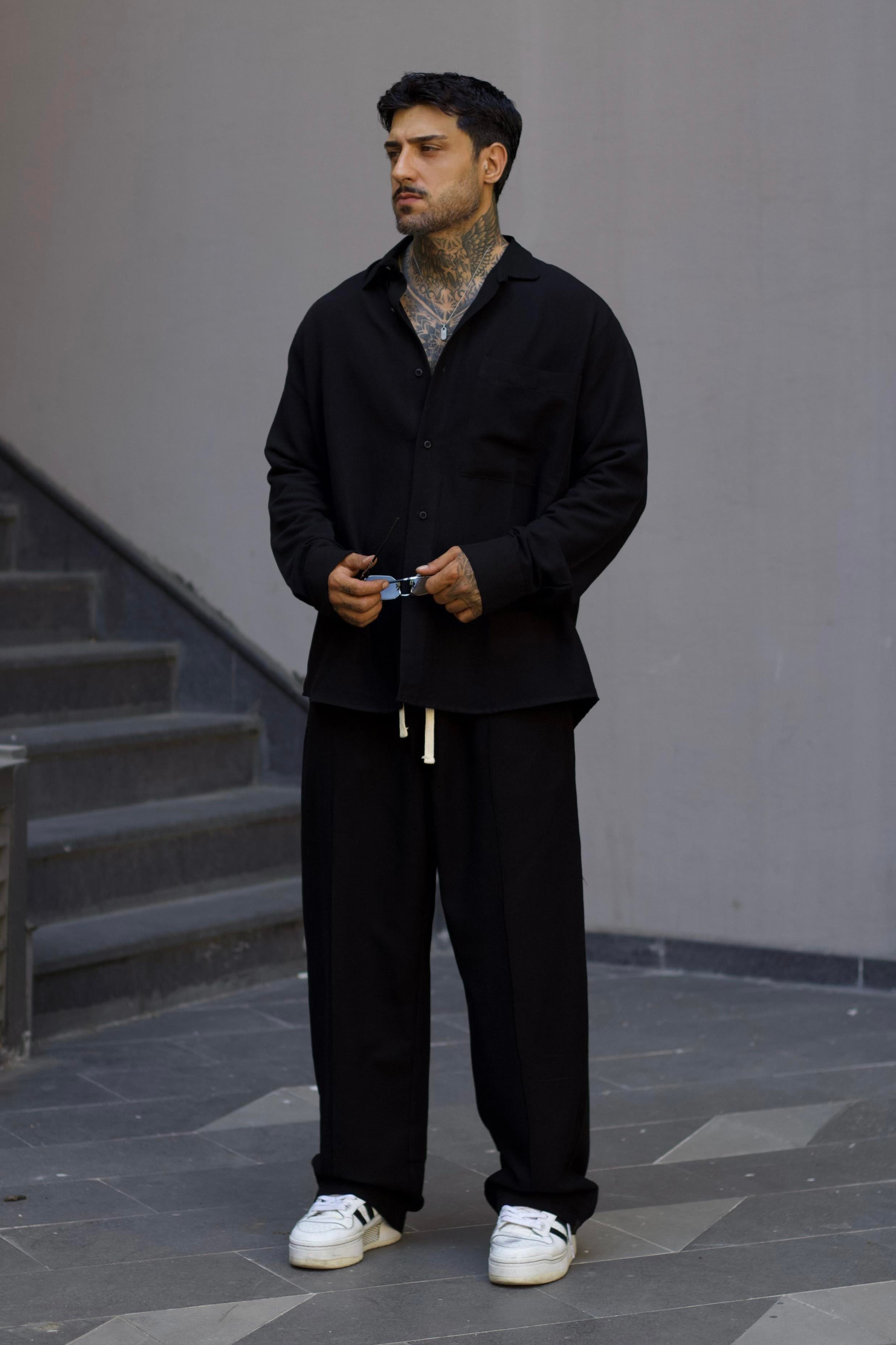 Basic Oversize Siyah Takım