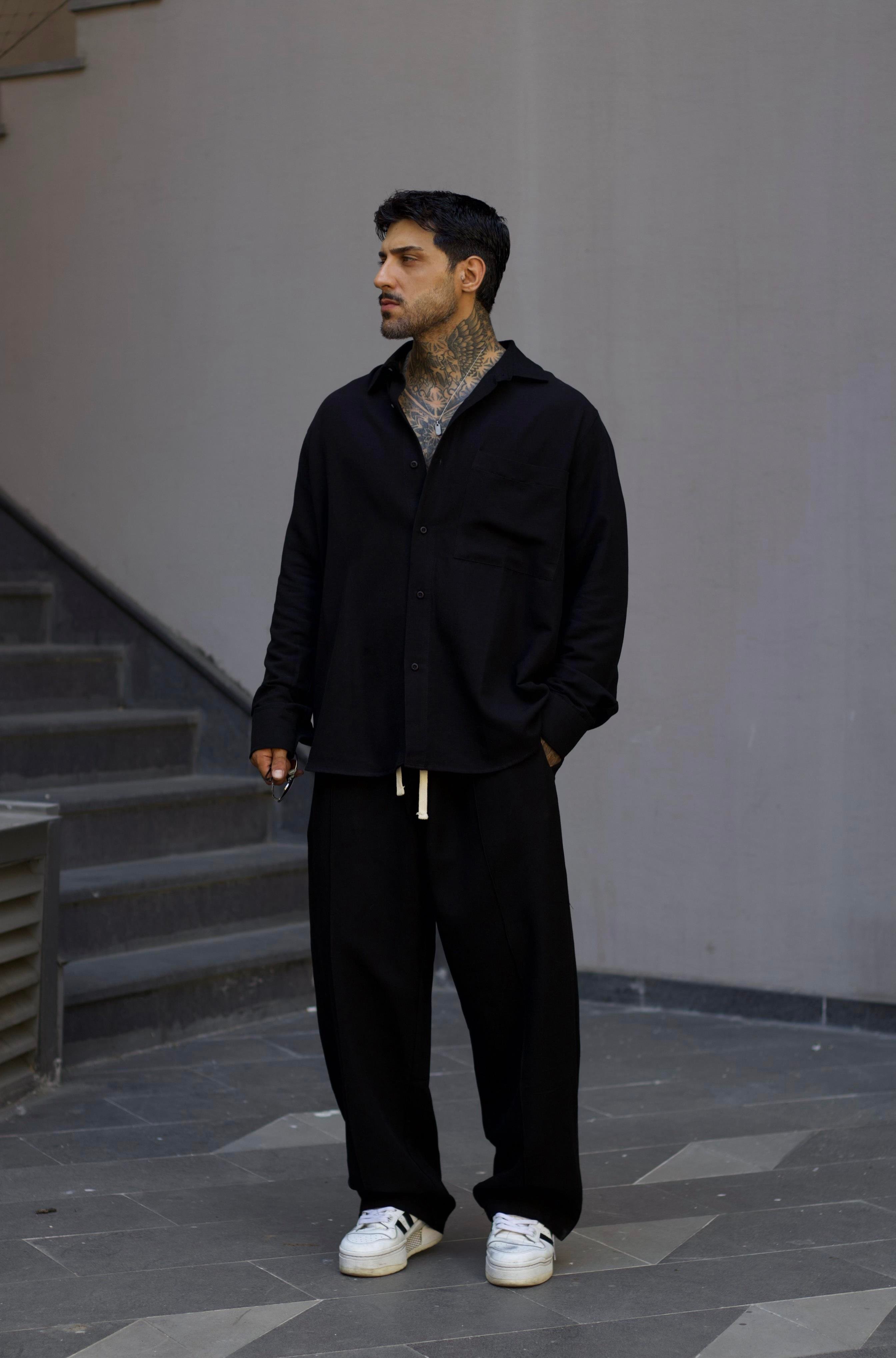 Basic Oversize Siyah Takım