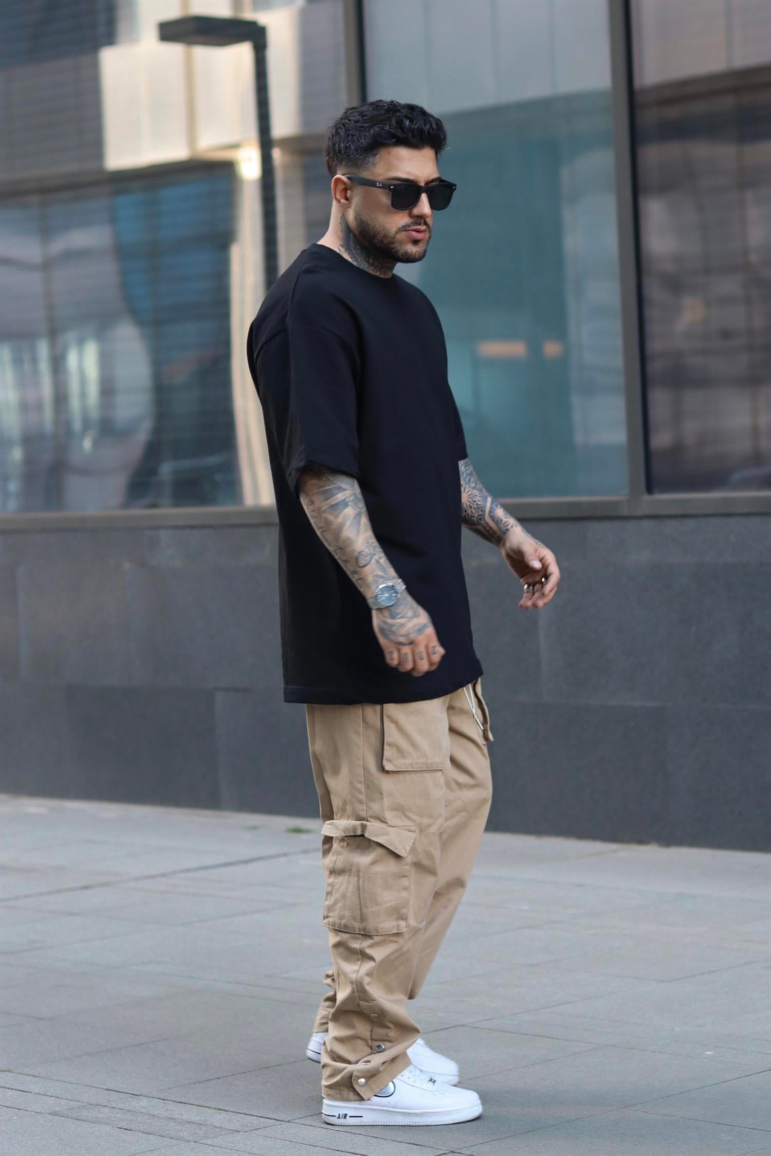 Basic oversize siyah tshirt