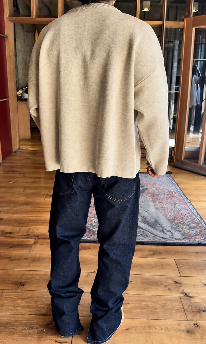 Bej Çelik Örme Oversize Triko