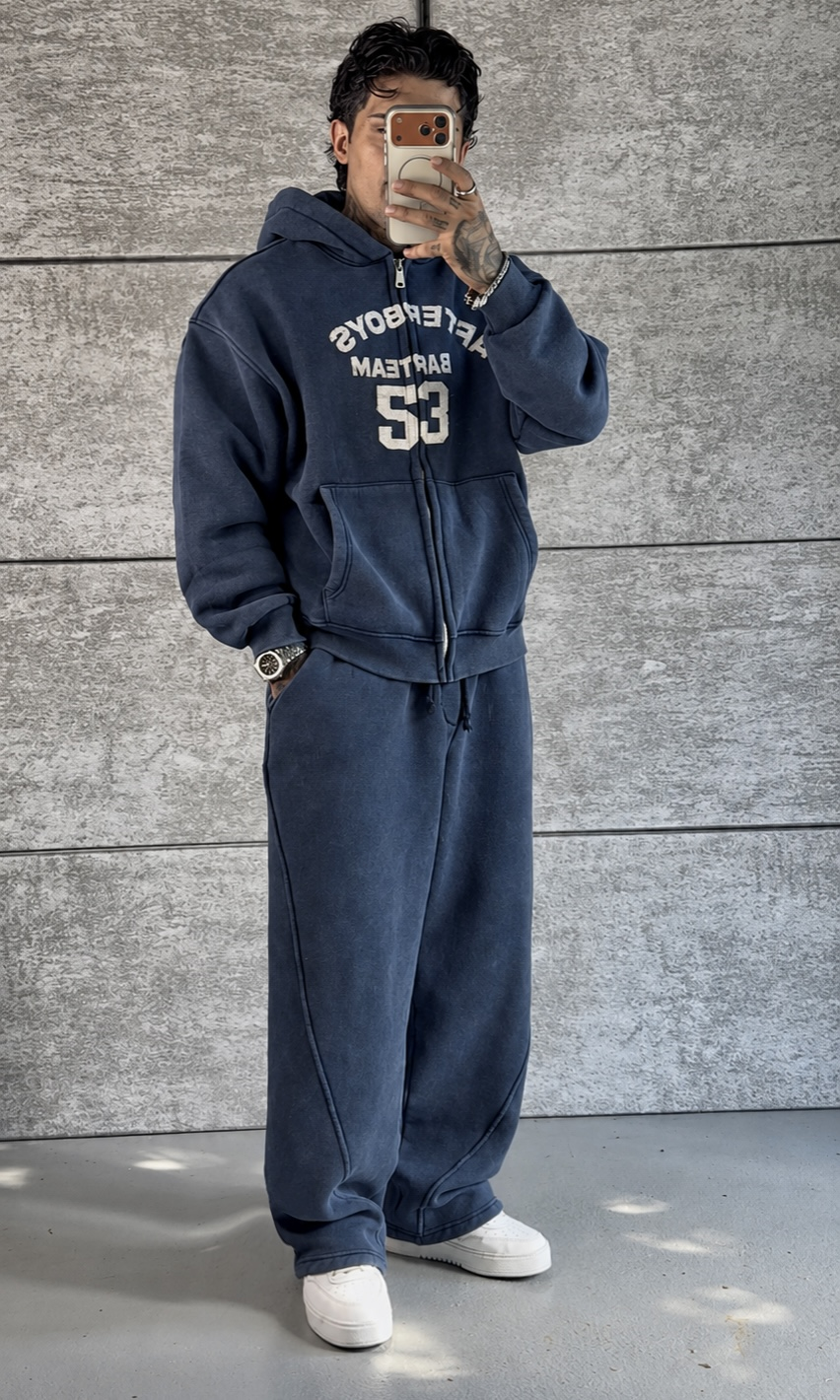 Blue Washed Oversize Takım