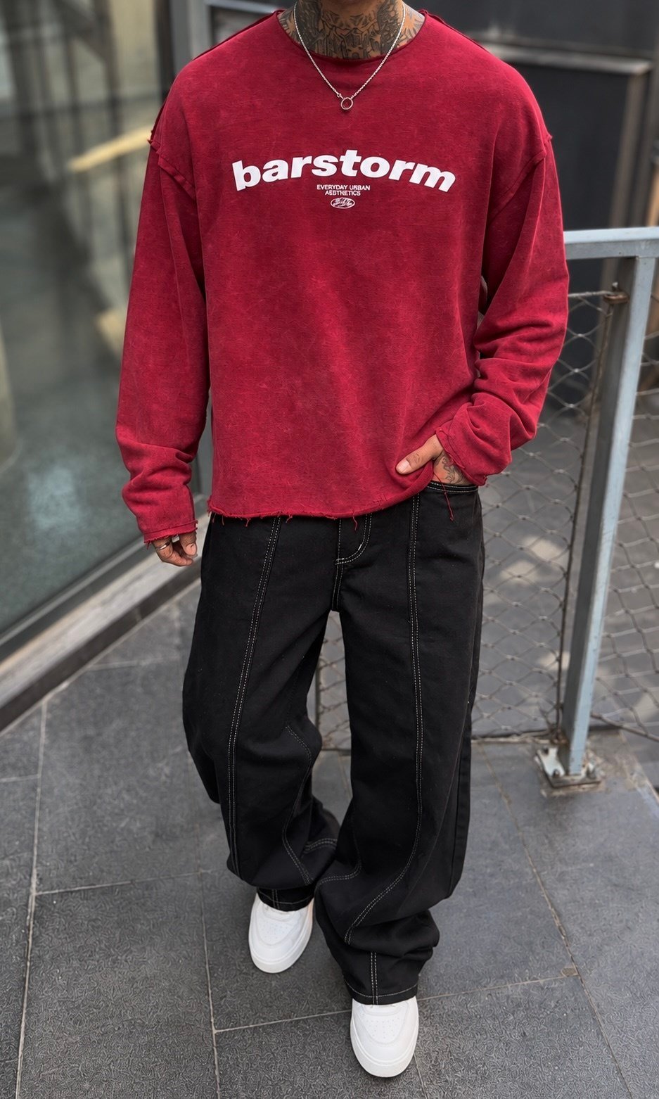 Bordo Boxy Fit Sweatshirt