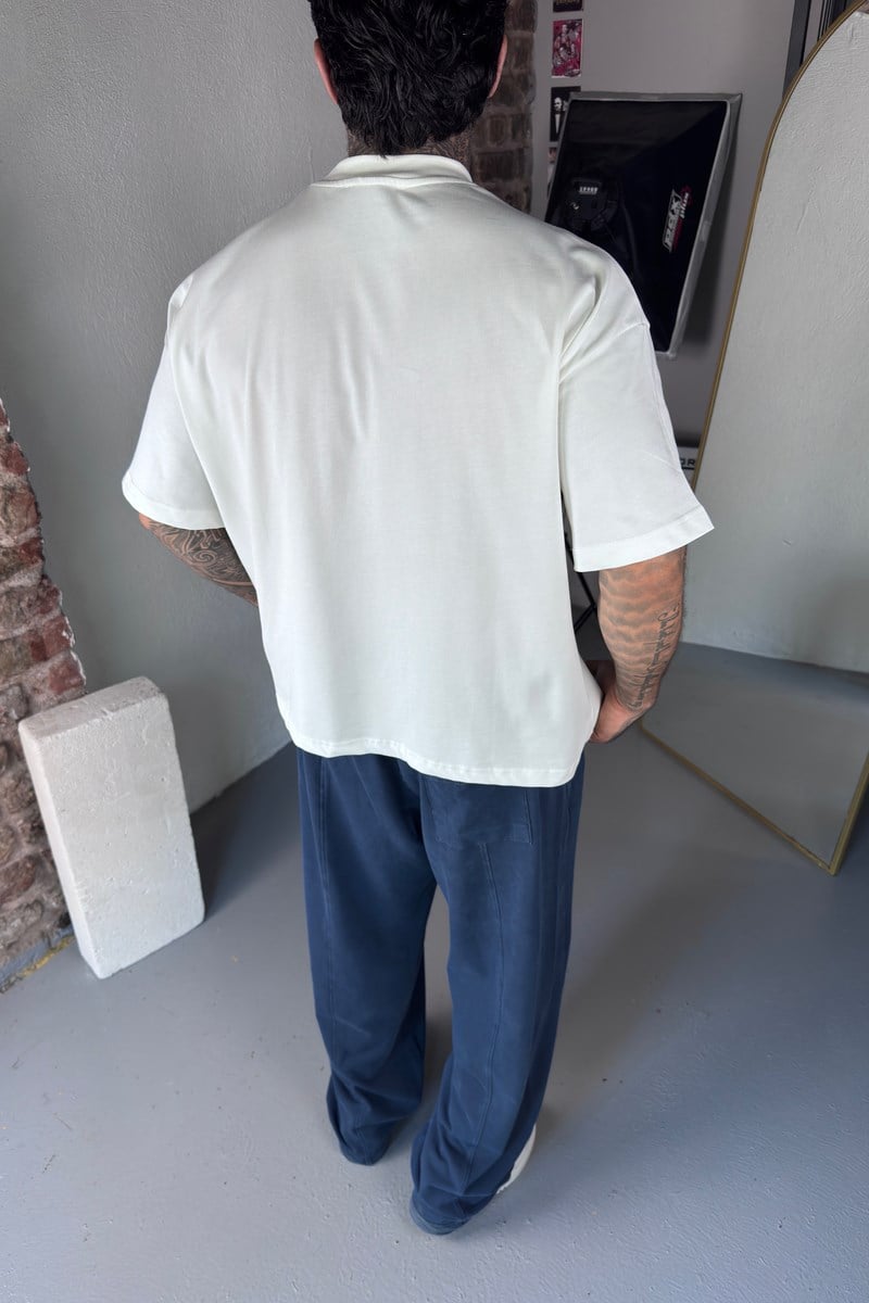 Boxy Fit Minimal Baskı Tshirt