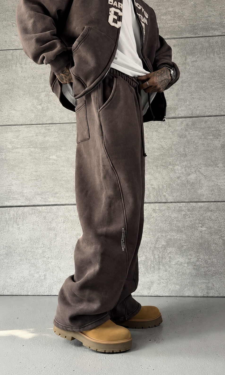 Brown Washed Oversize Takım