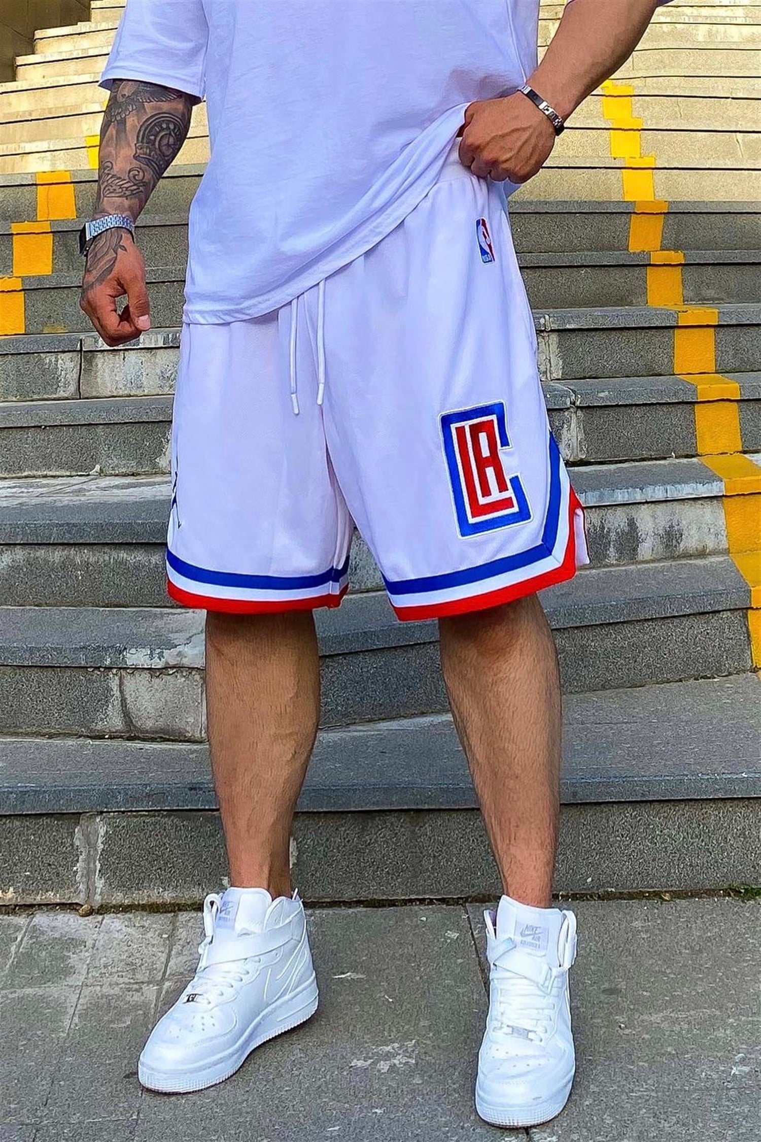 Clippers beyaz bball şort