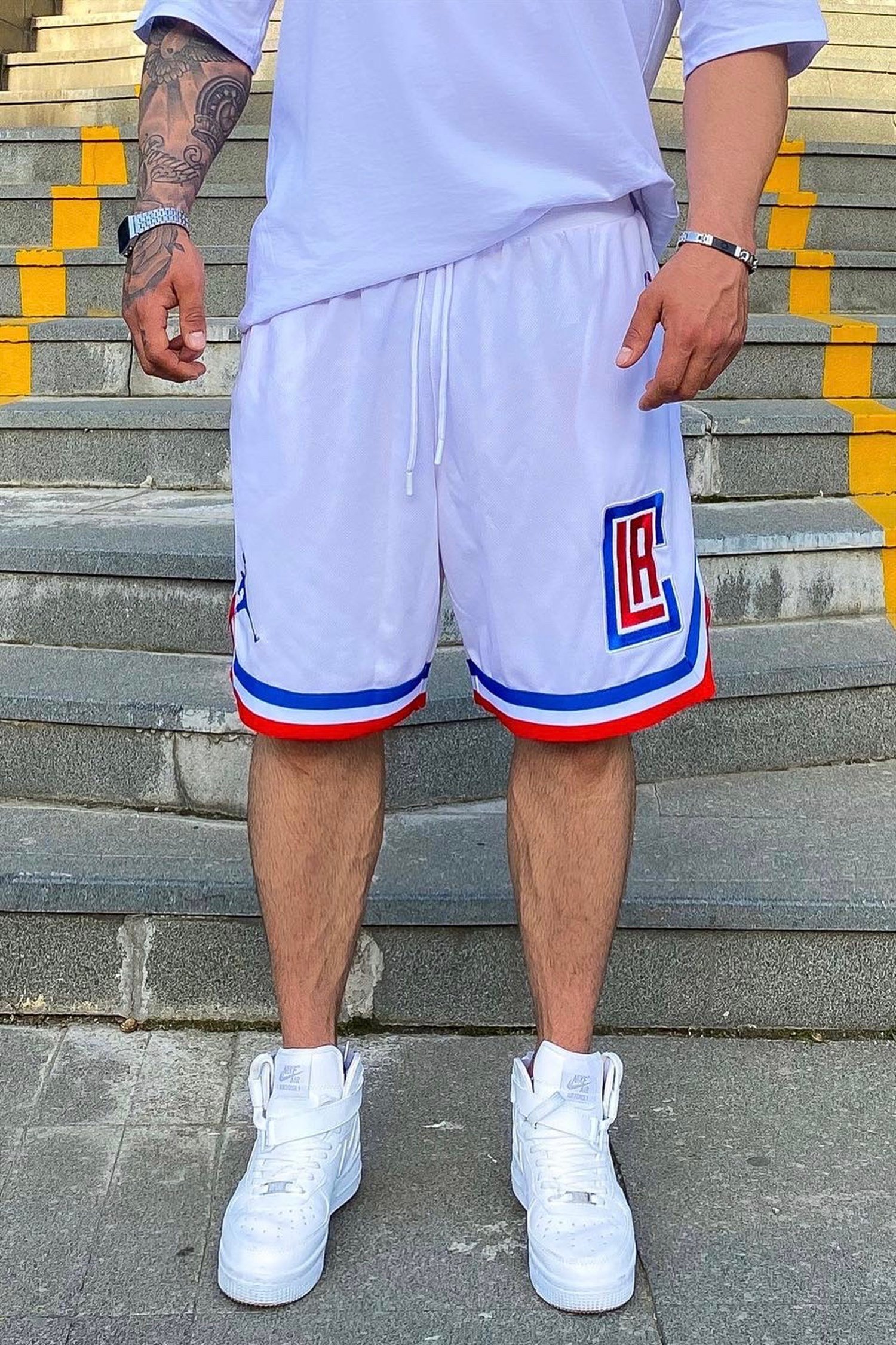 Clippers beyaz bball şort