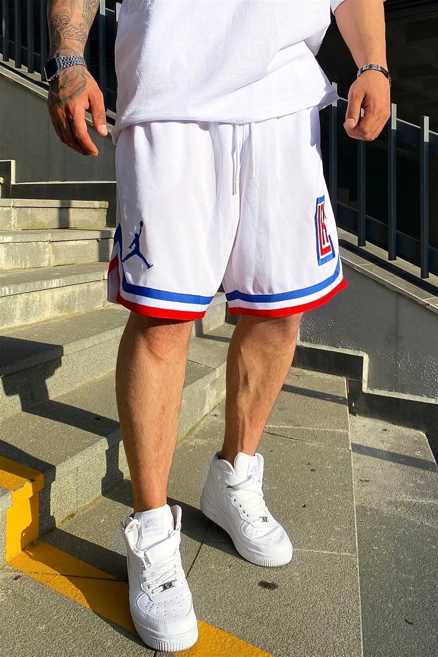Clippers beyaz bball şort