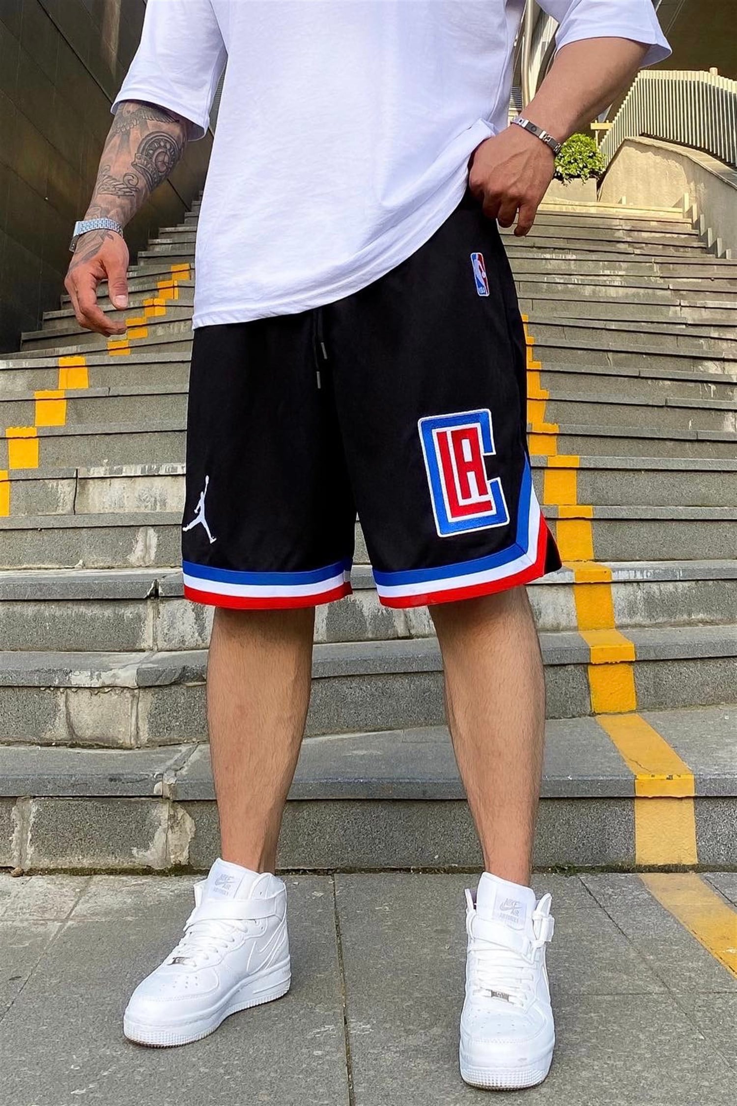 Clippers siyah bball şort