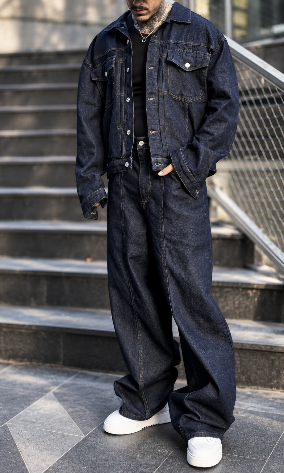 Deep İndigo Denim Set