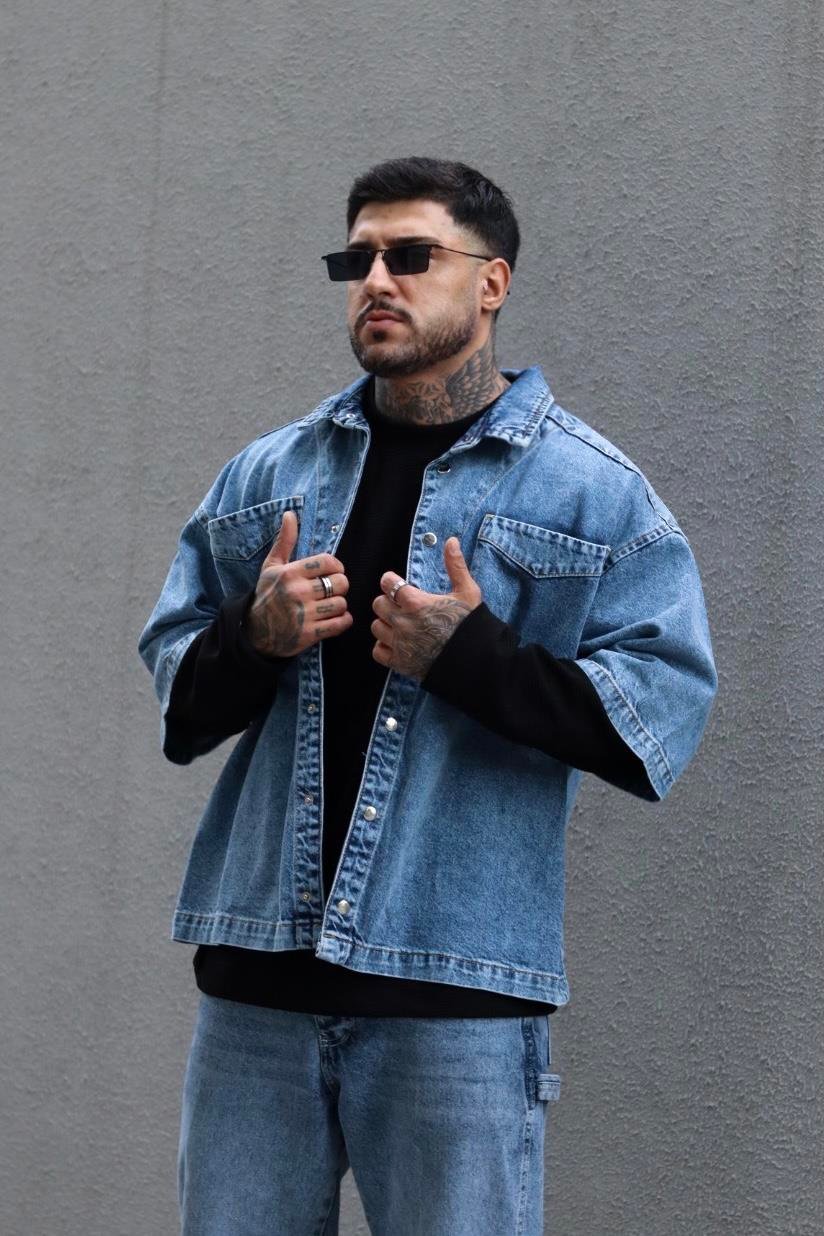 Denim kot gömlek