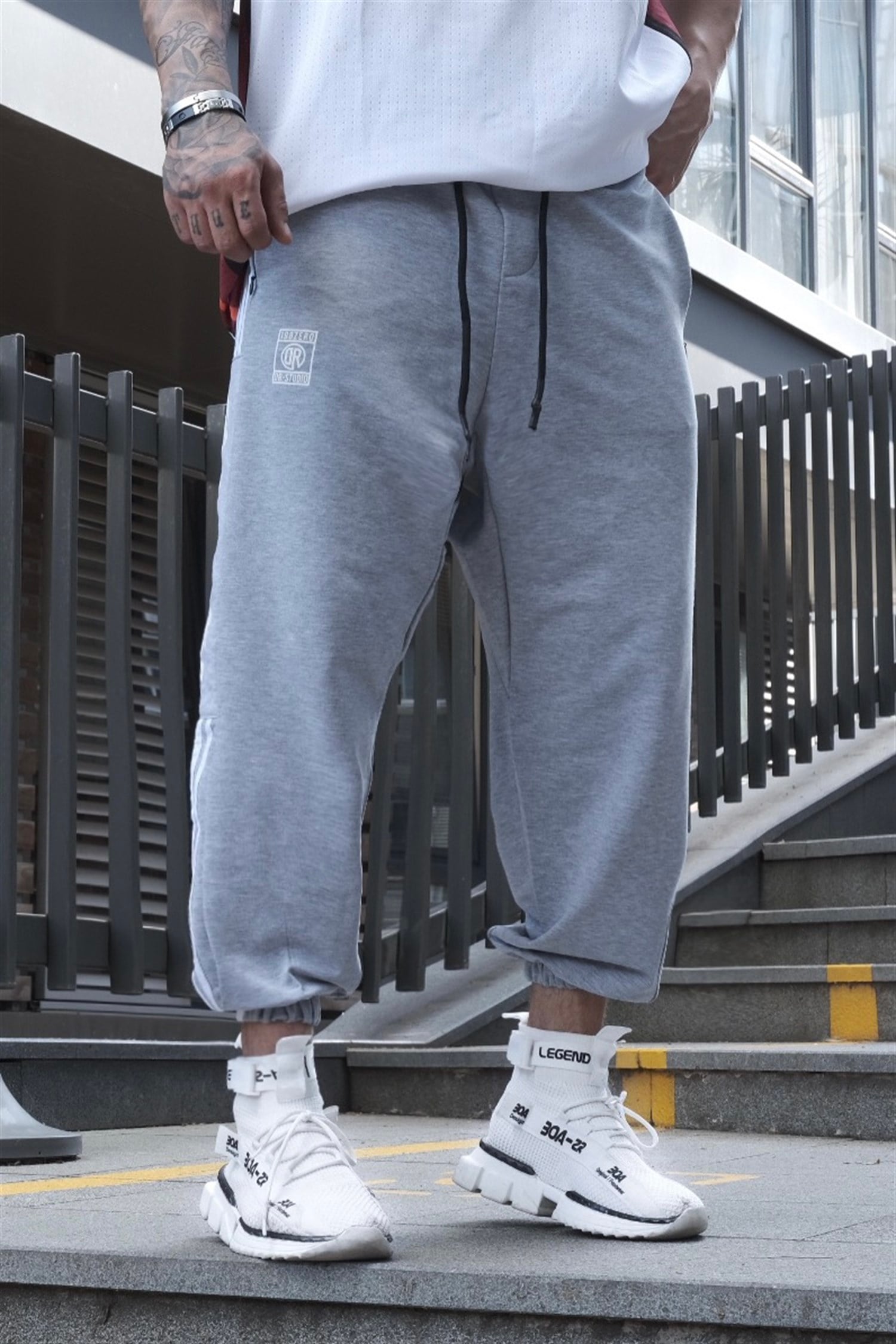 Dr studio greymelang long fit eşofman