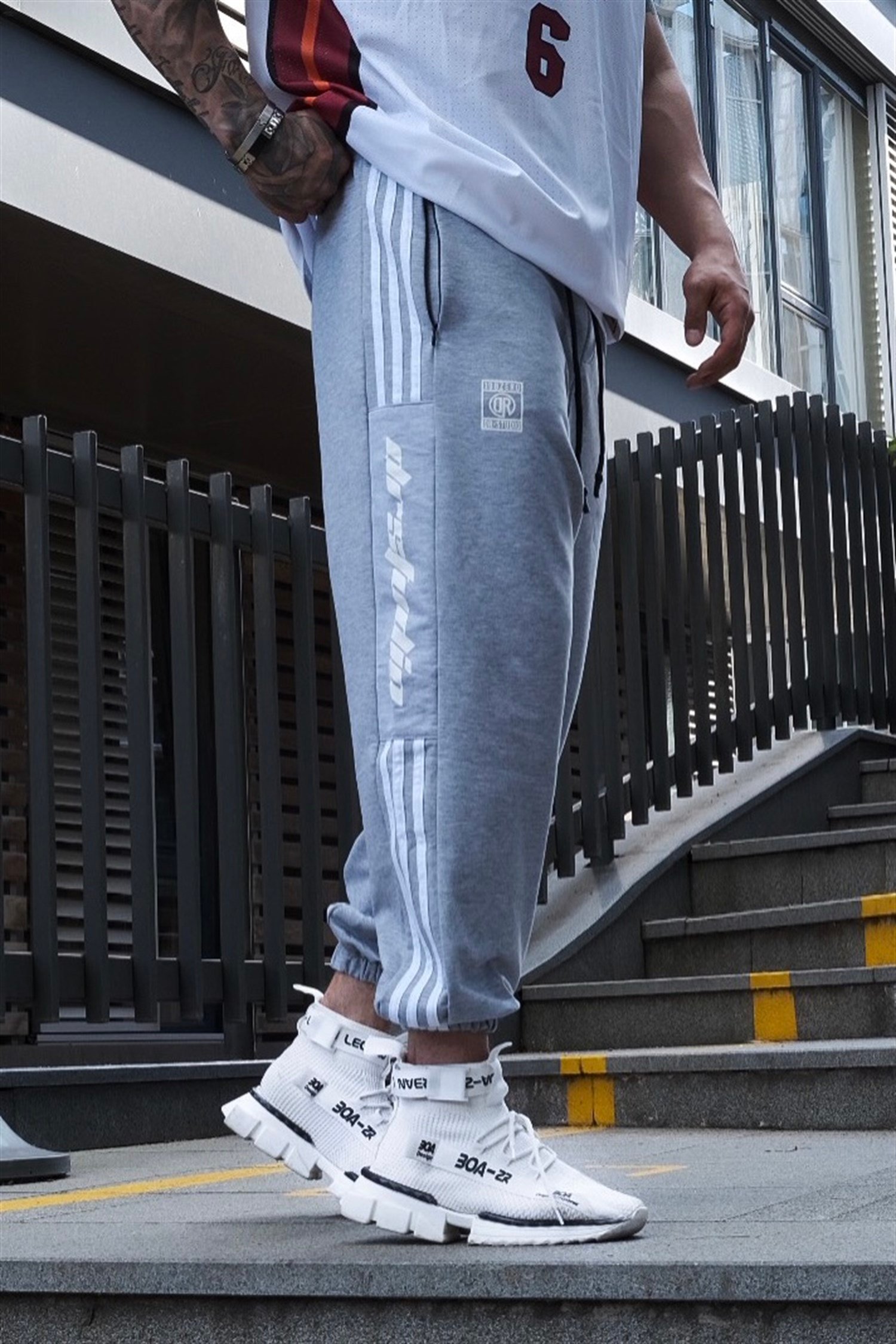 Dr studio greymelang long fit eşofman