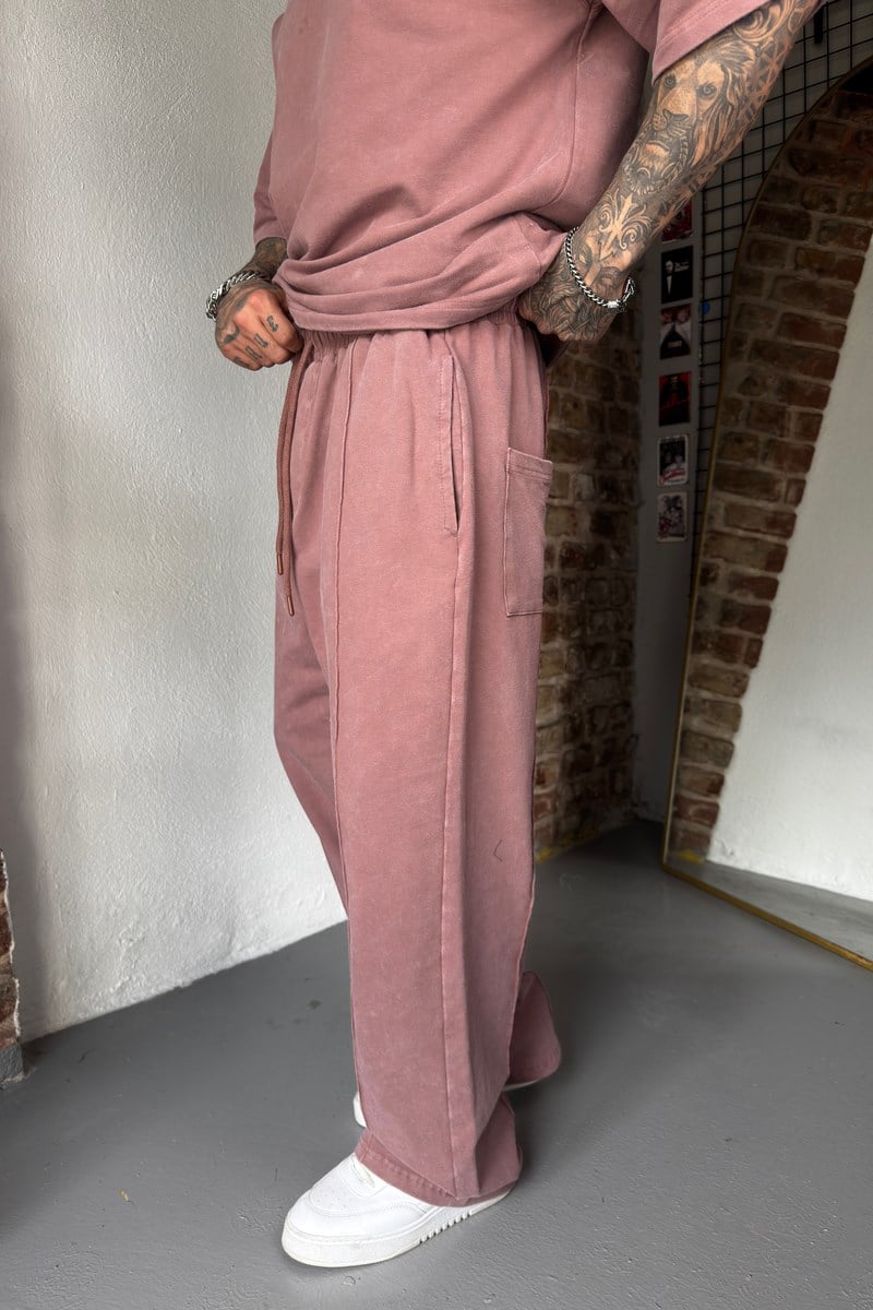 Dusty Rose Acid Washed Set