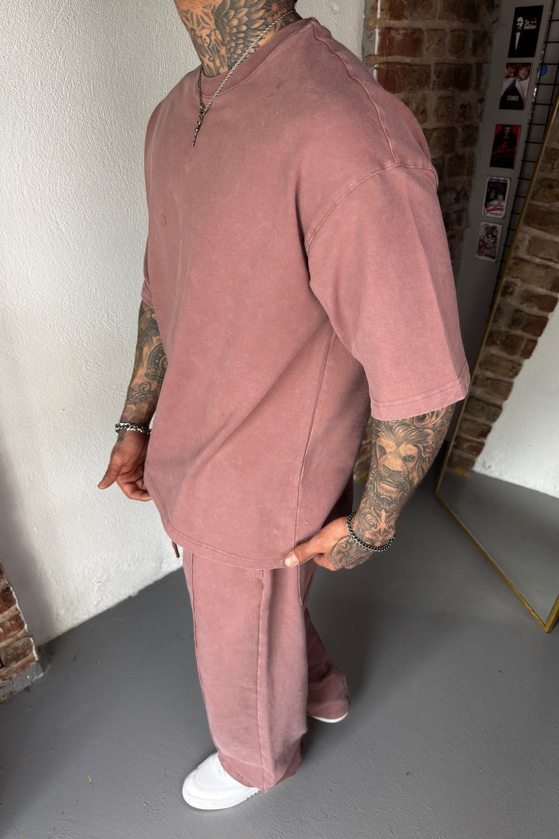 Dusty Rose Acid Washed Set