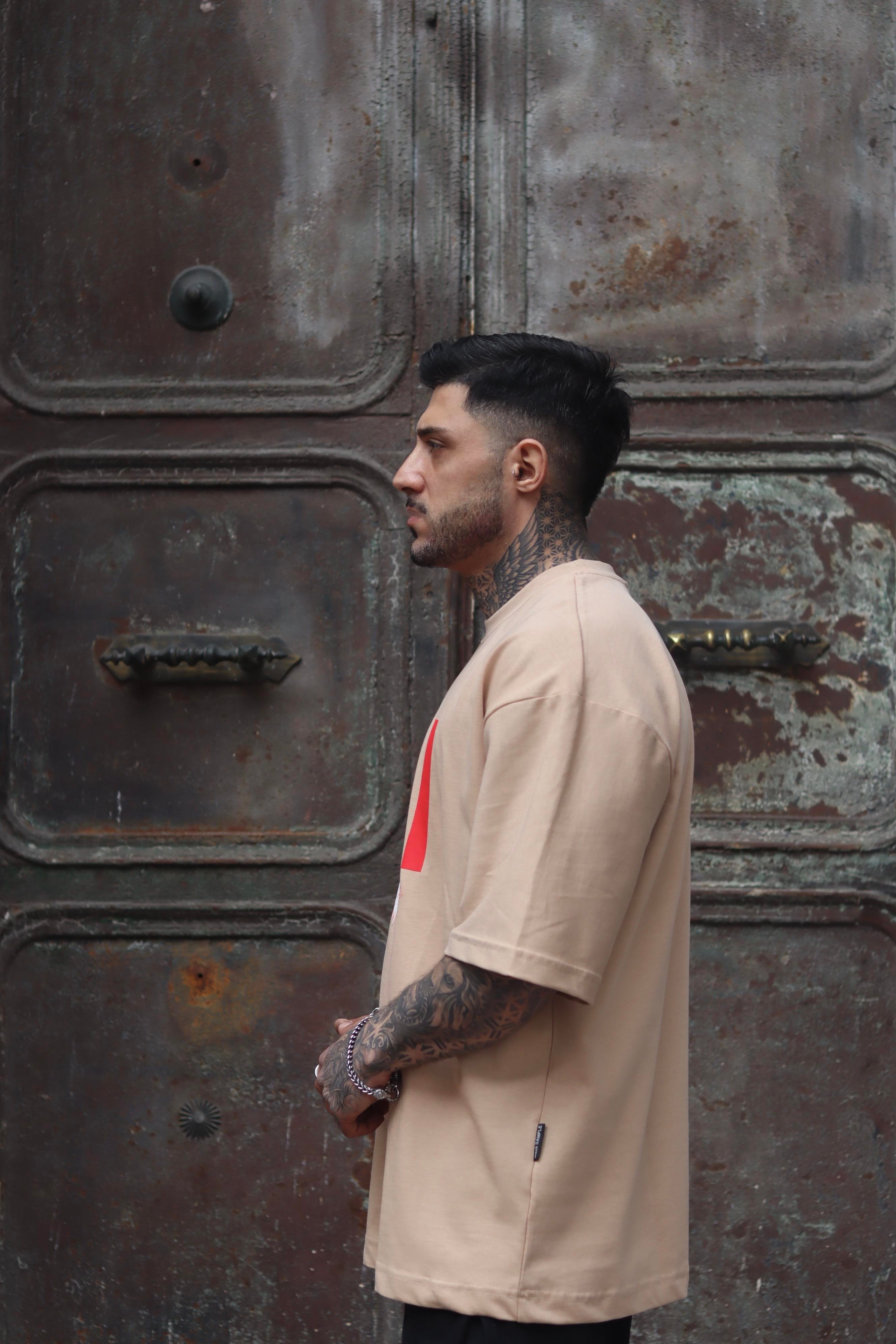 Eagle baskılı oversize tshirt