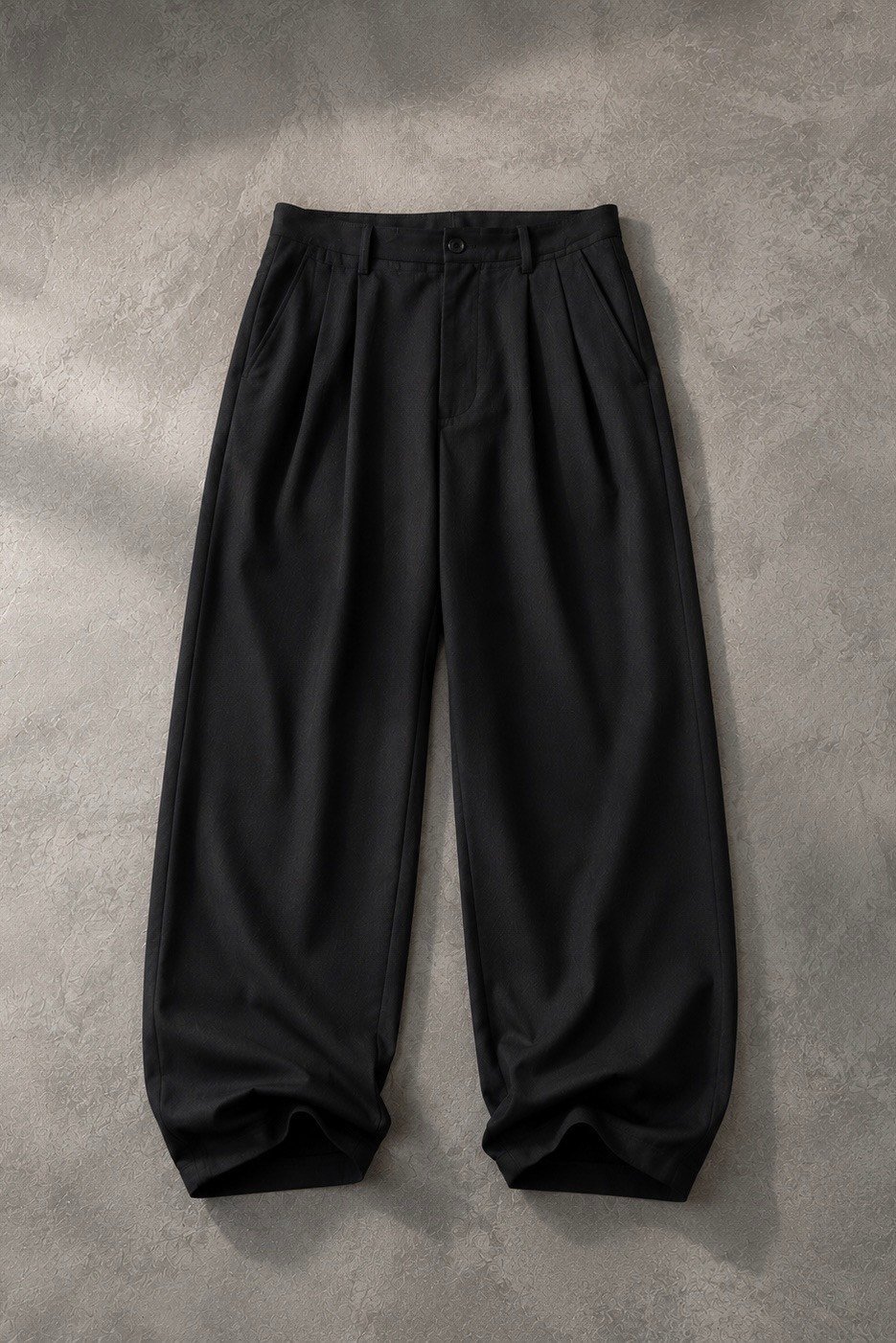 Ekstra Baggy Siyah Kumaş Pantolon