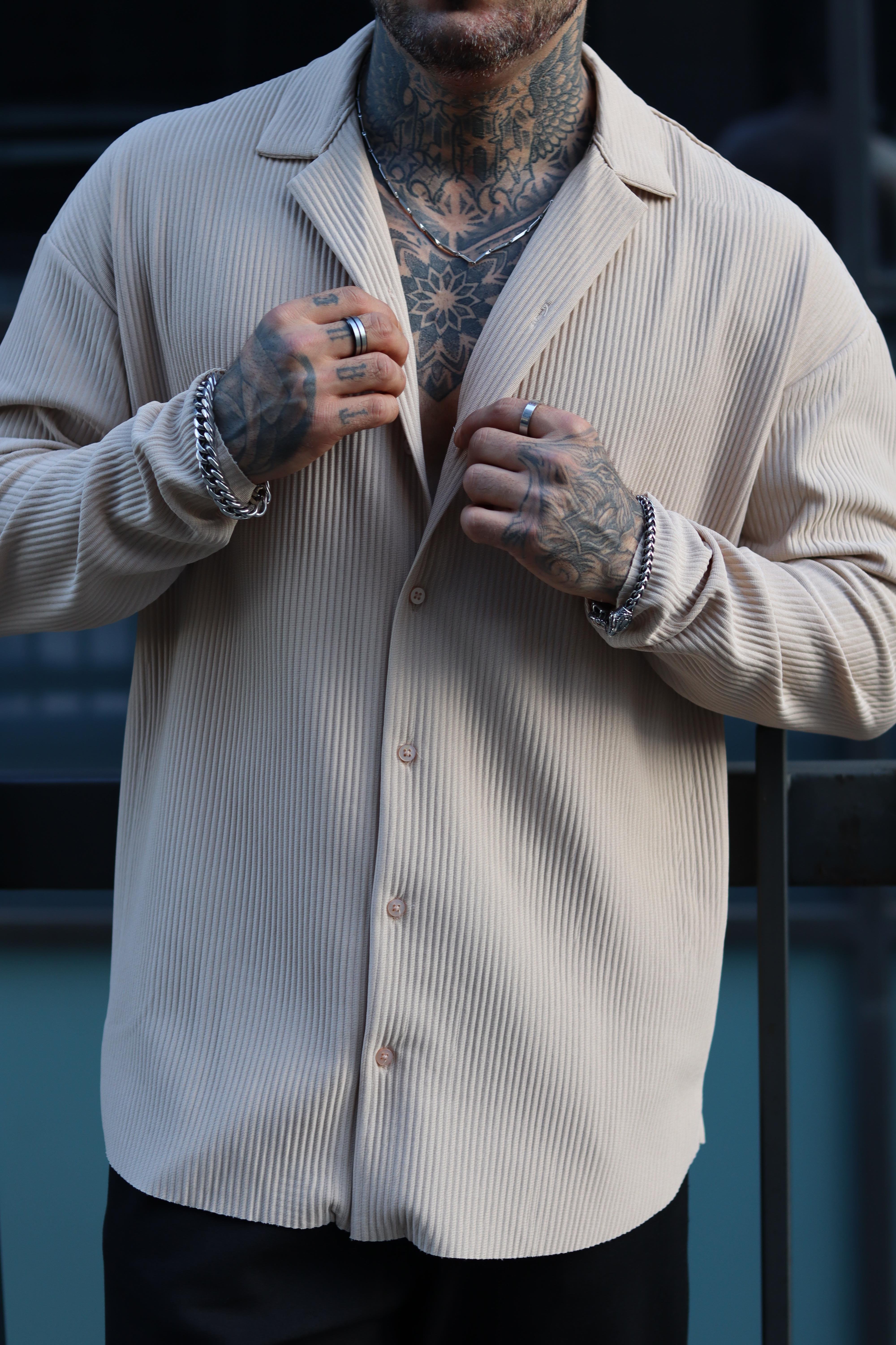 Fitilli oversize gömlek