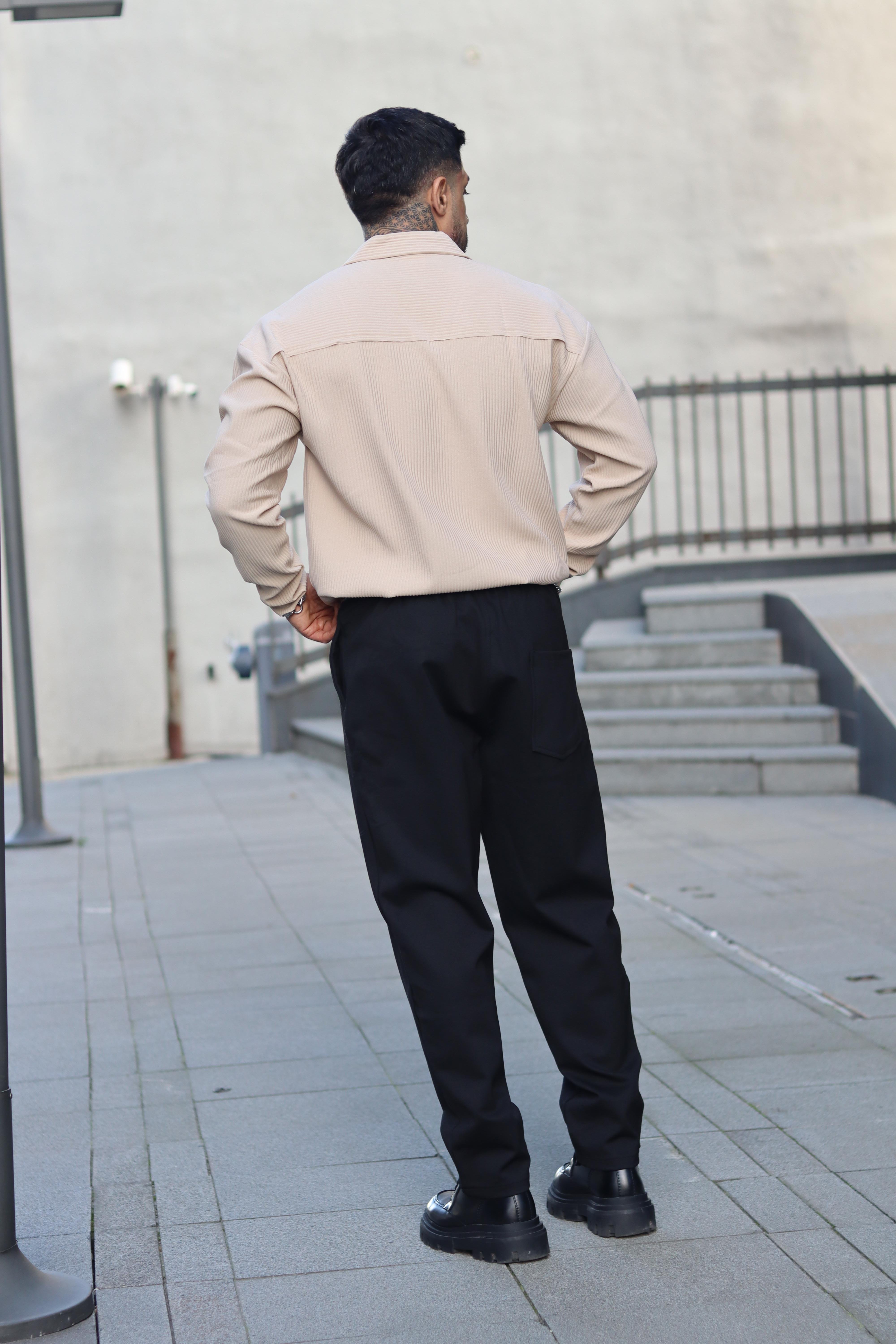 Fitilli oversize gömlek