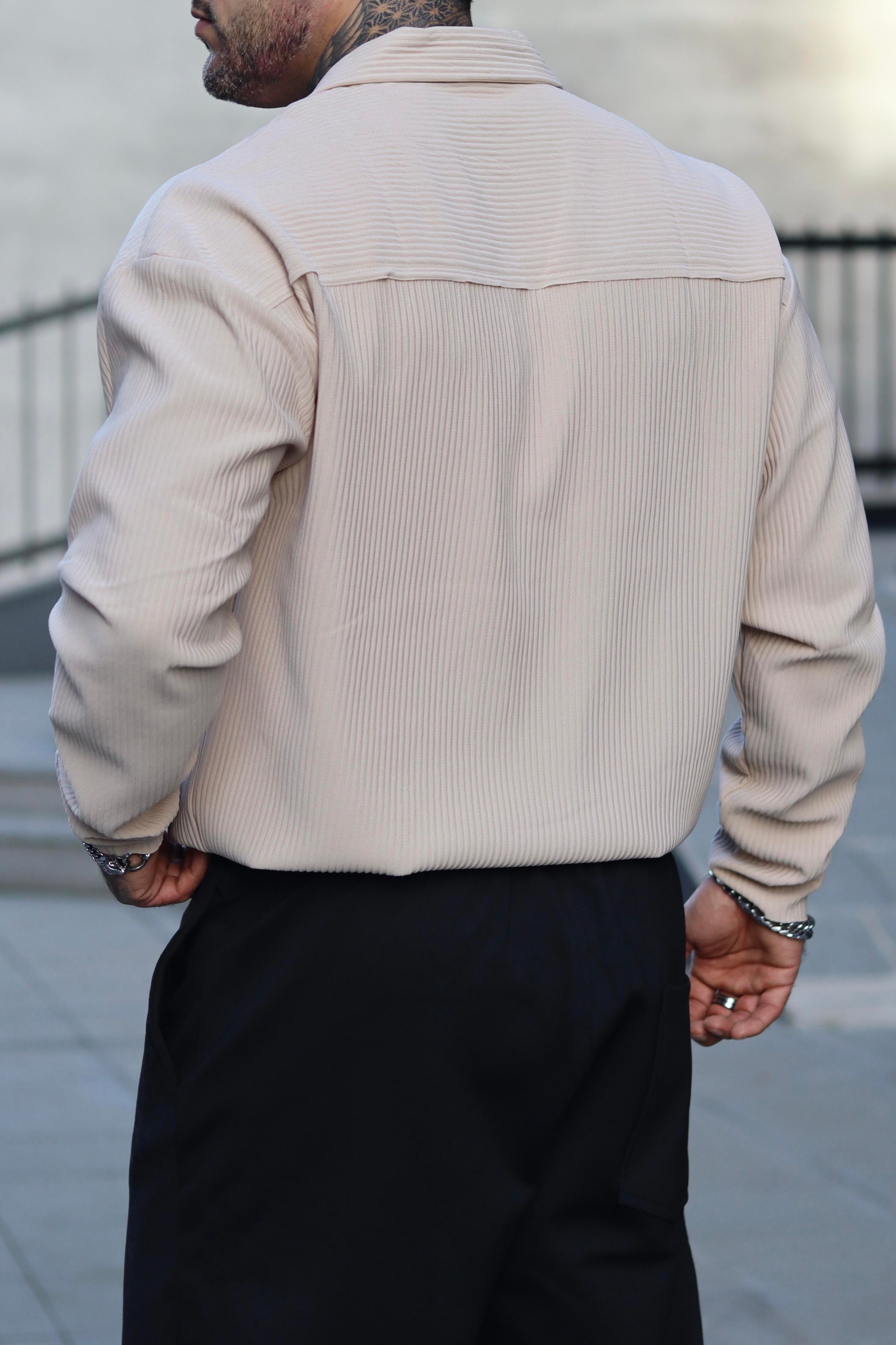 Fitilli oversize gömlek