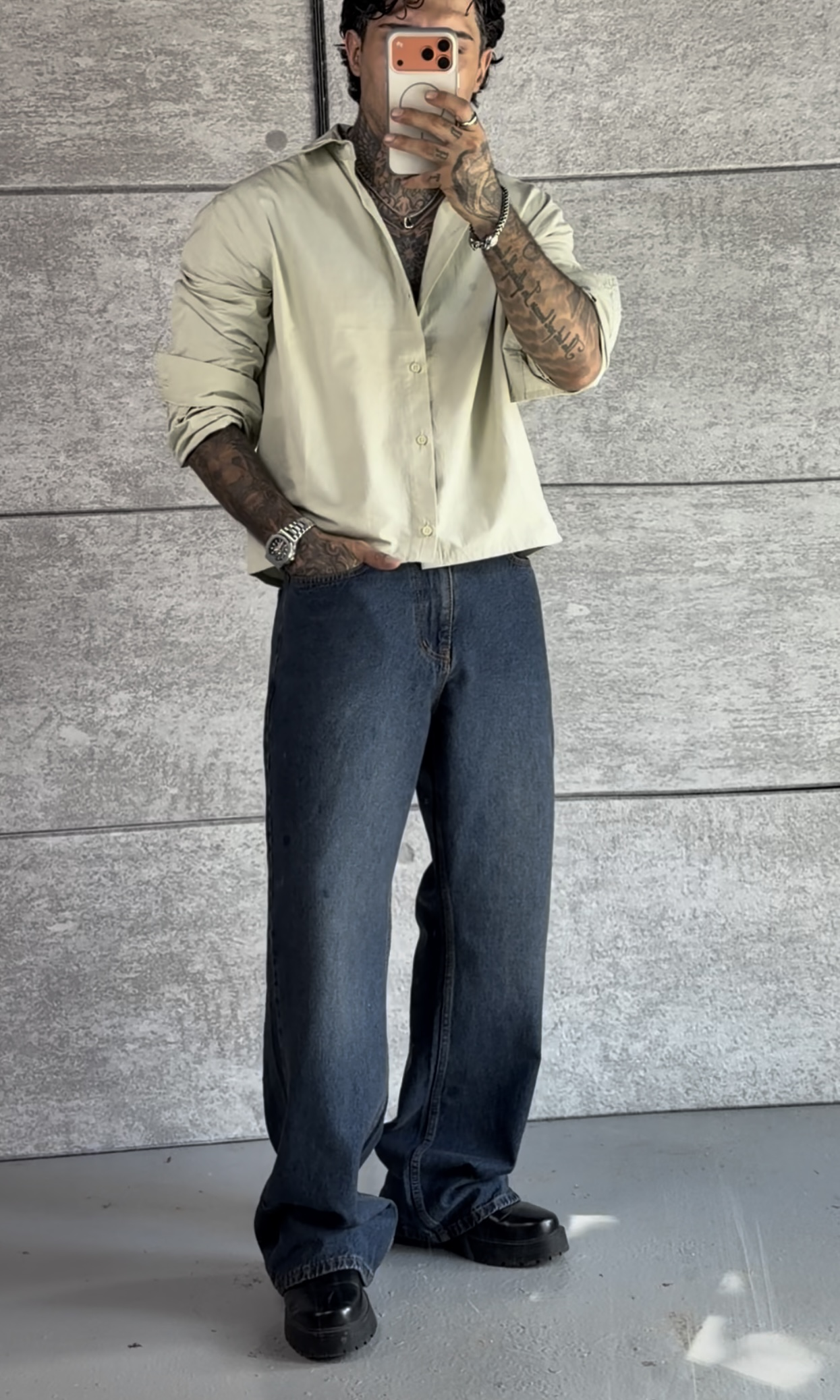 Flared Fit İndigo Pantolon