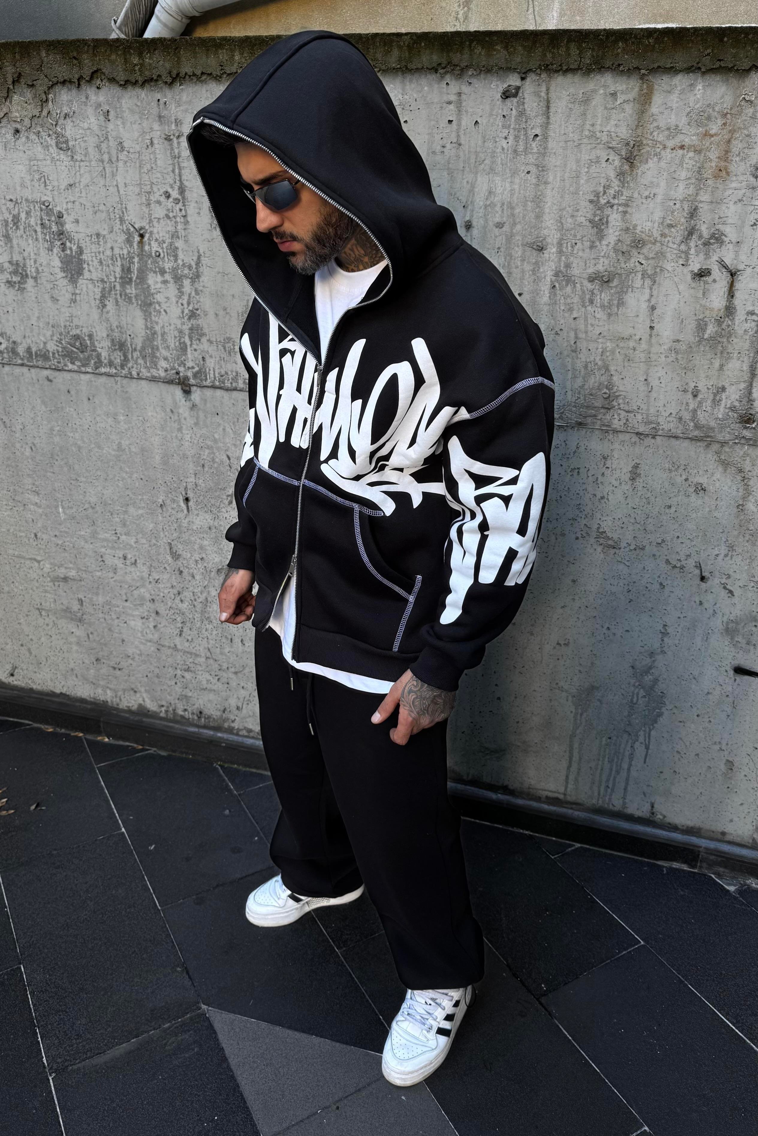 Full zip oversize hoodie
