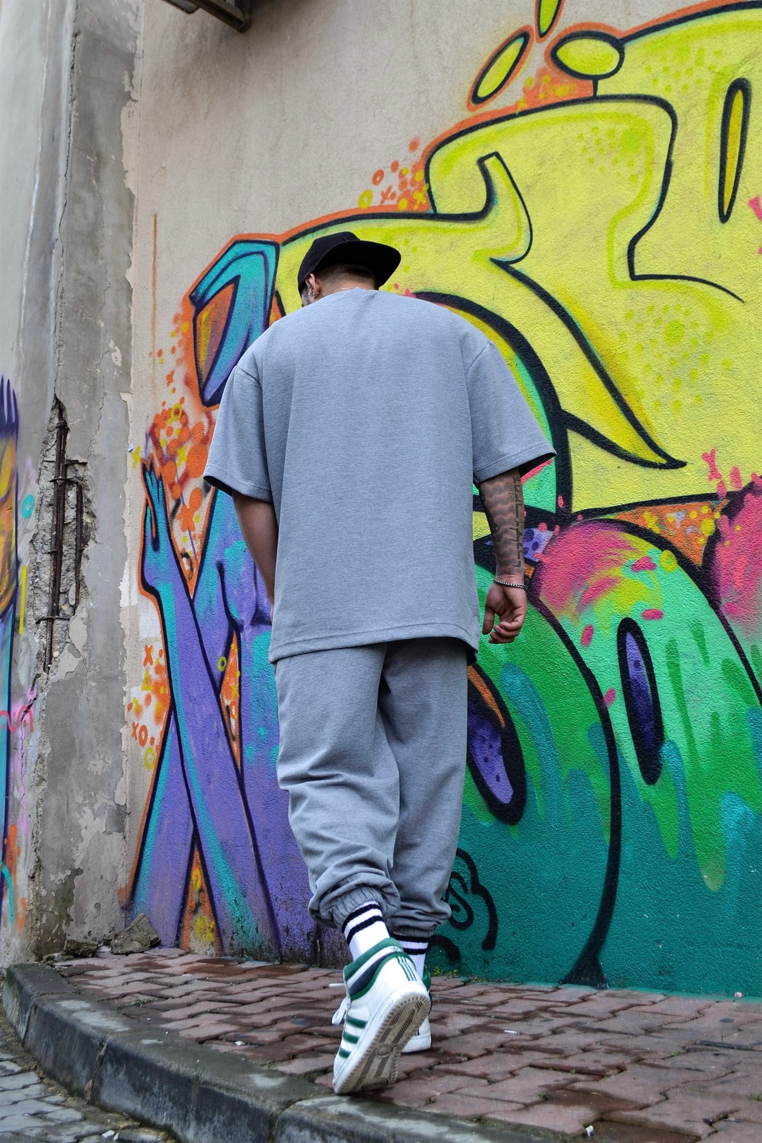 Grey oversize takım