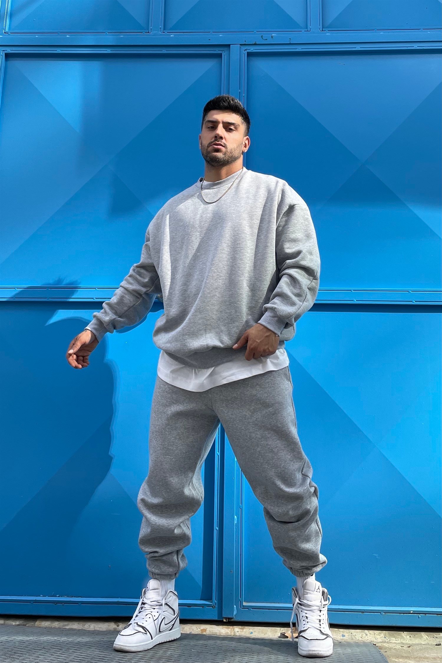 greymelange track suit