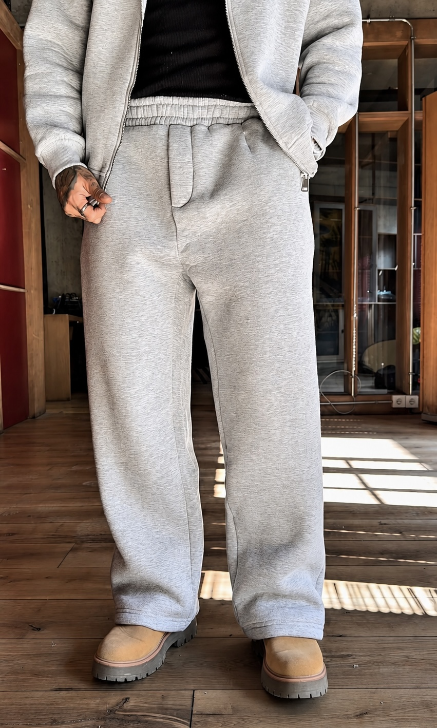 Greymelange Zip Oversize Takım