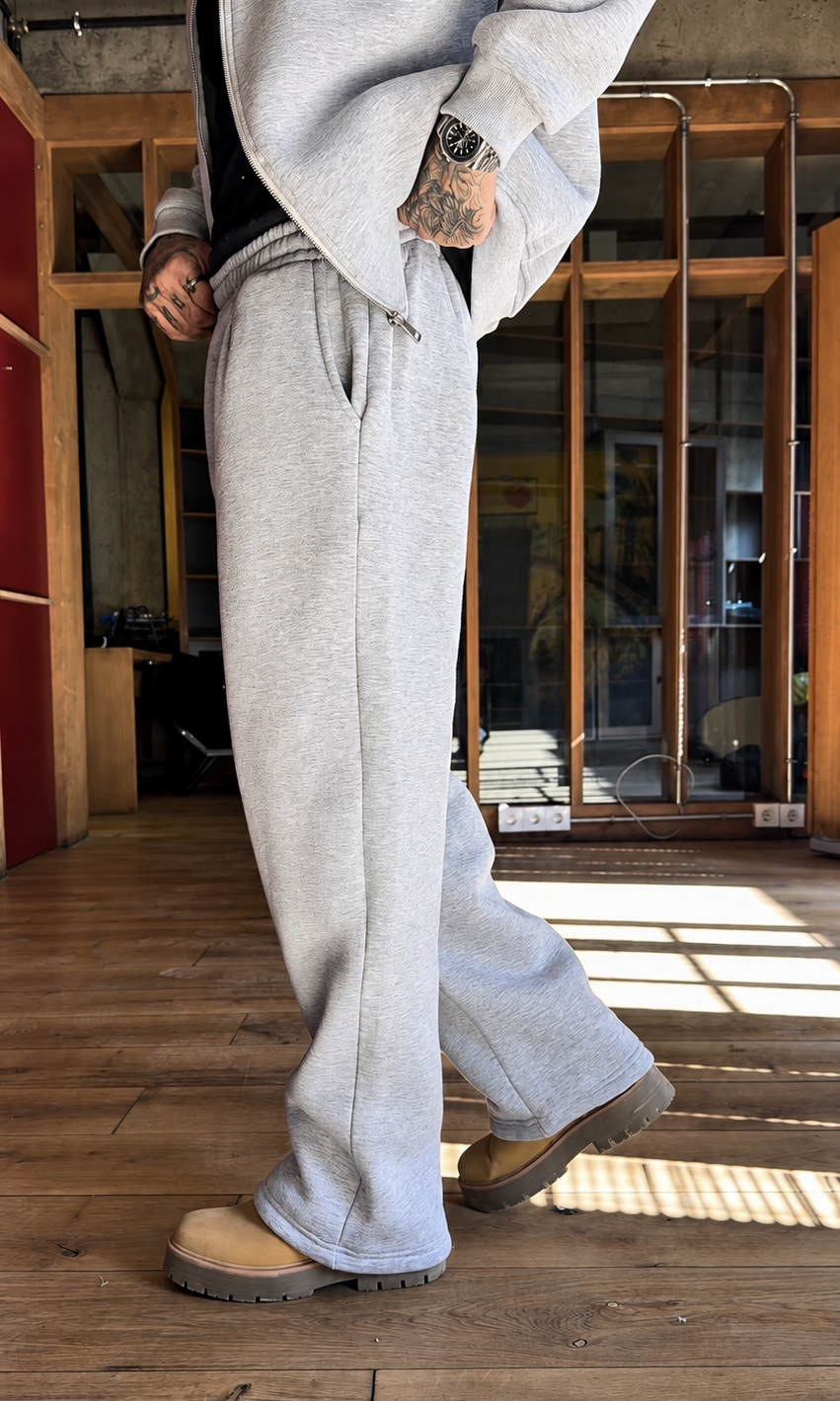 Greymelange Zip Oversize Takım