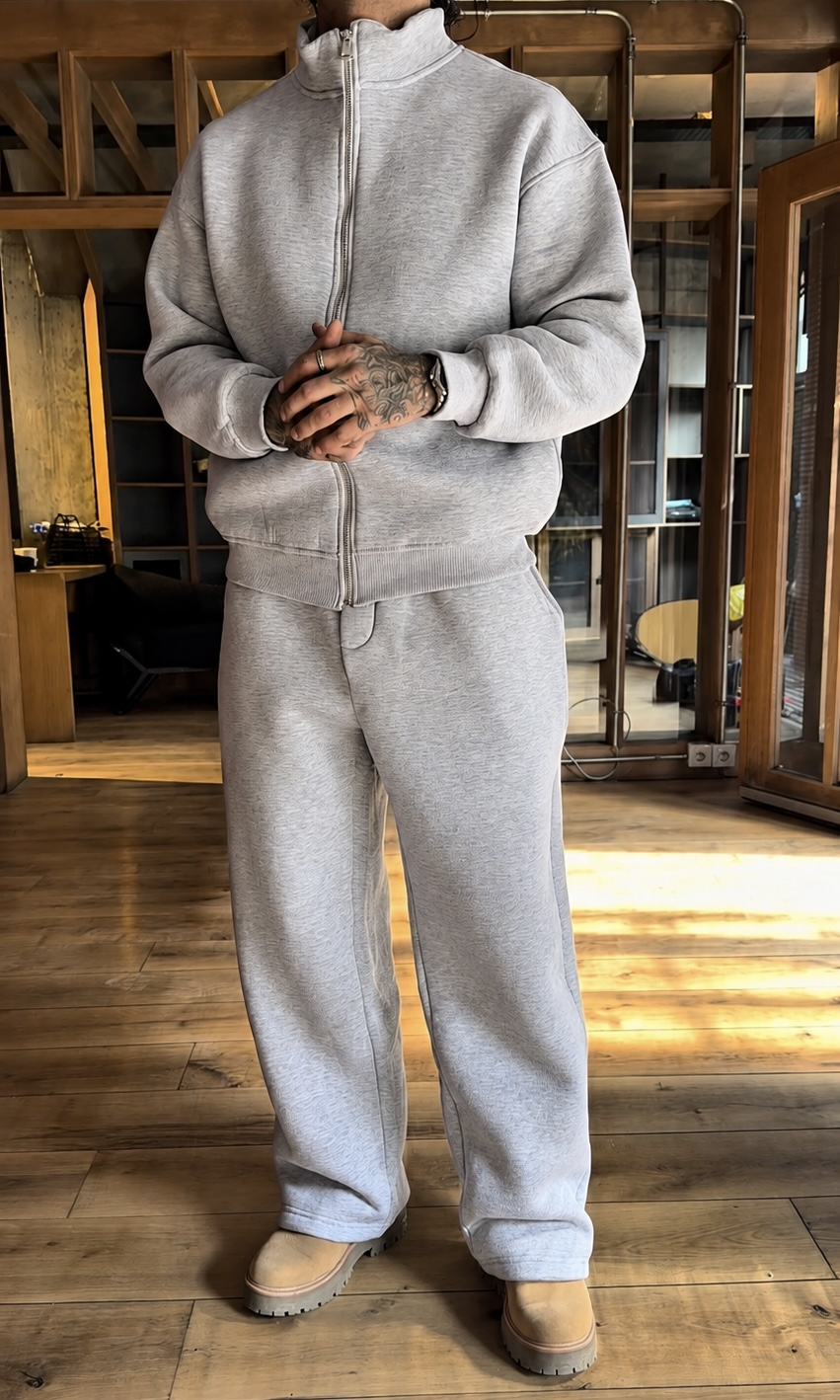 Greymelange Zip Oversize Takım