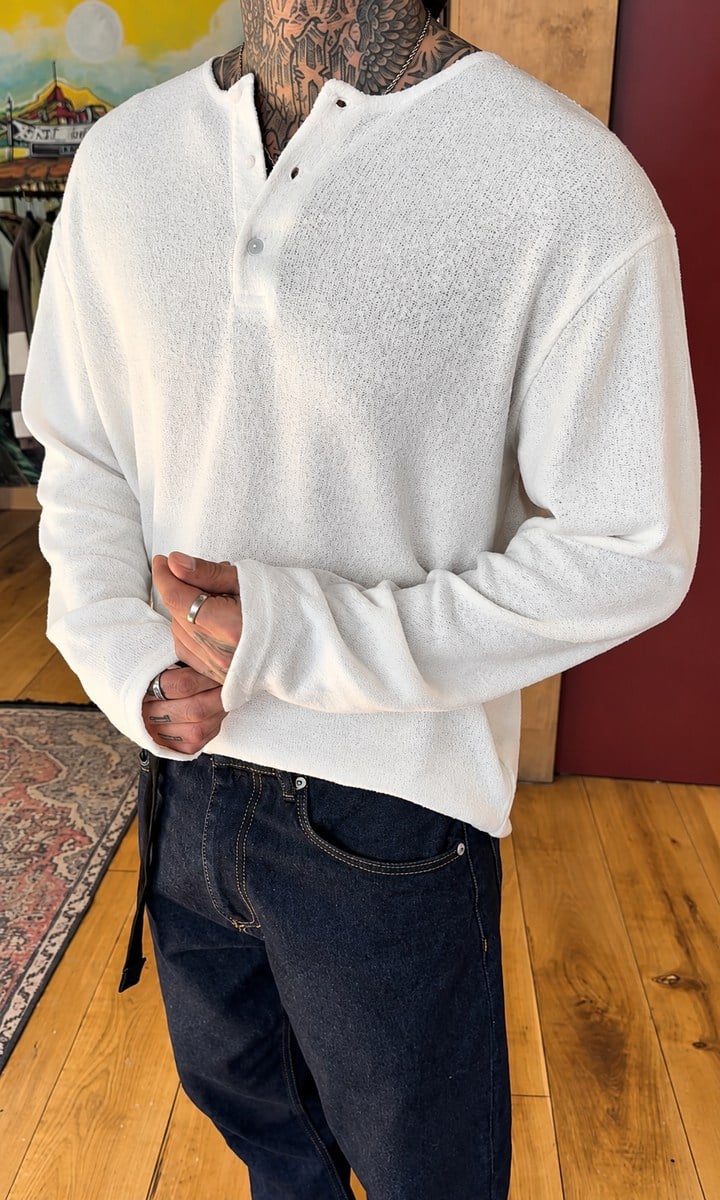 Henley Ekru Triko