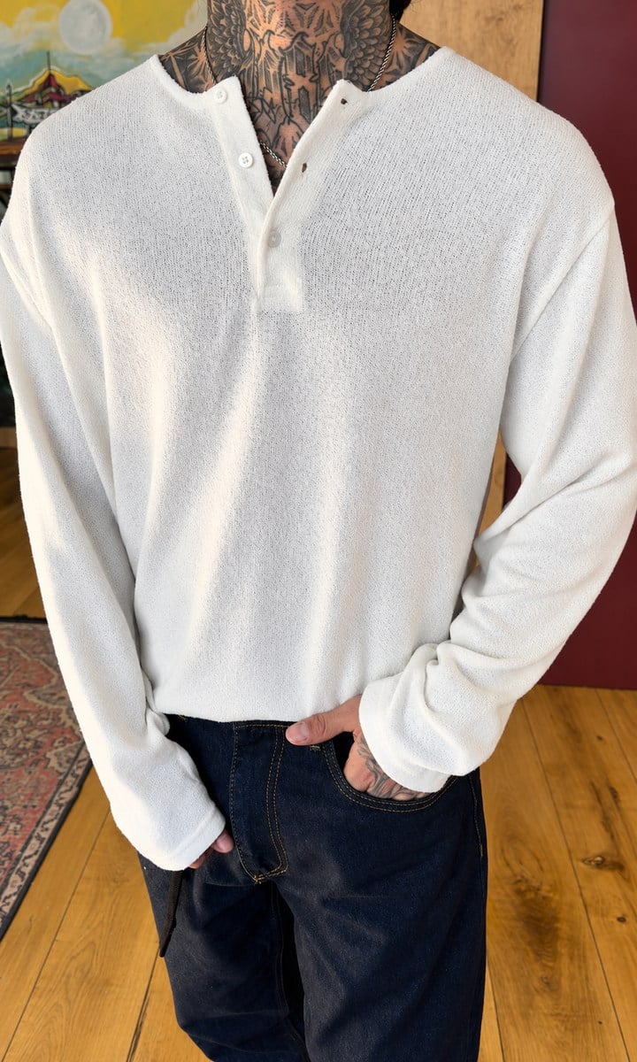 Henley Ekru Triko