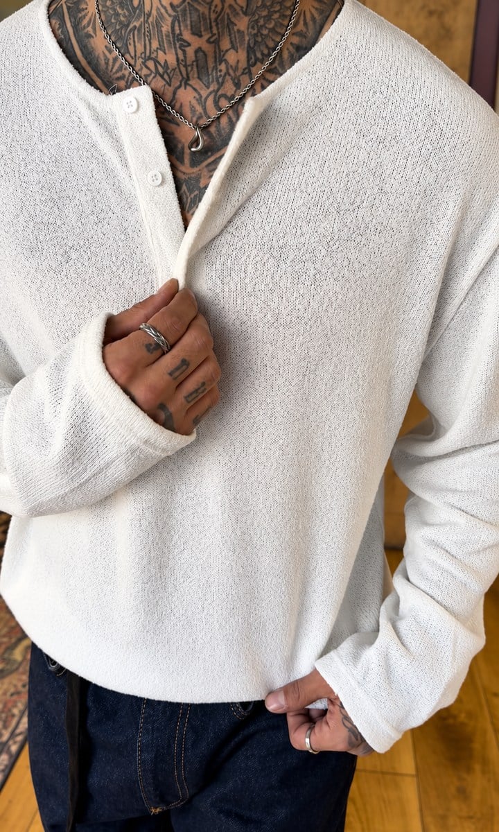 Henley Ekru Triko