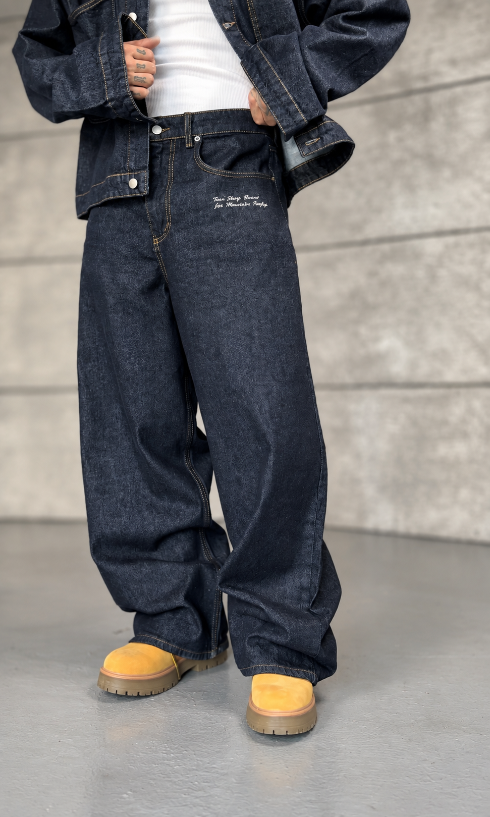 İndigo Denim Boxy Takım