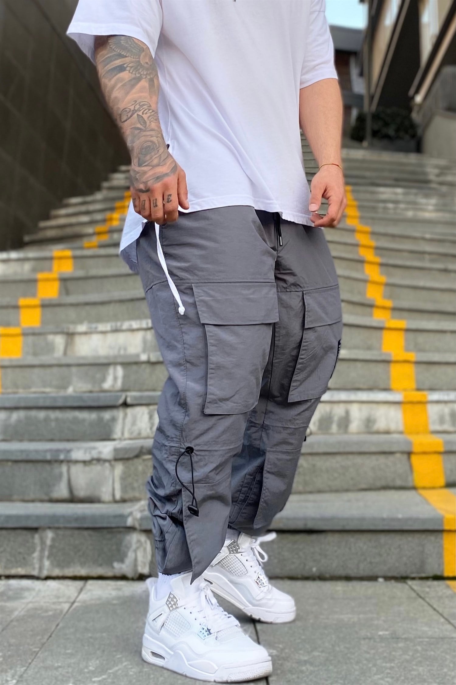 Kargo greymelange eşofman