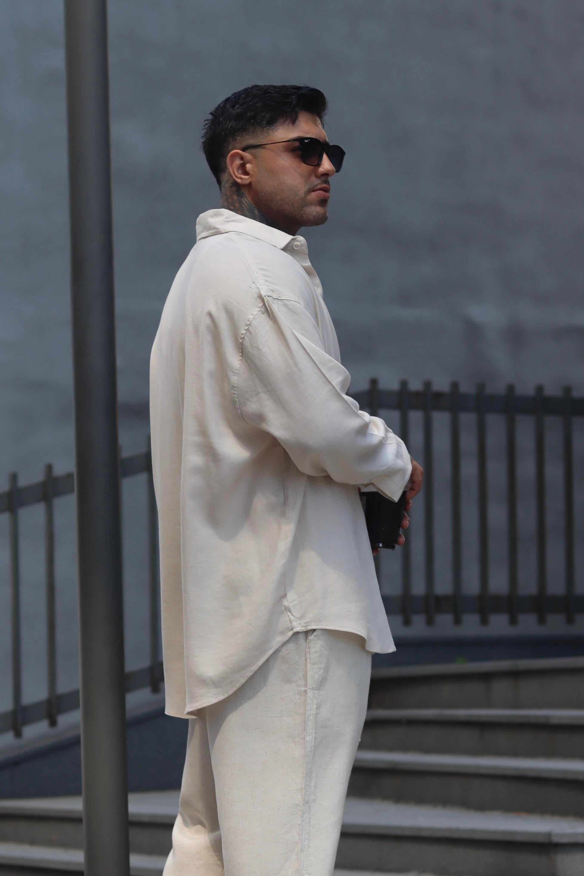 Keten oversize gömlek
