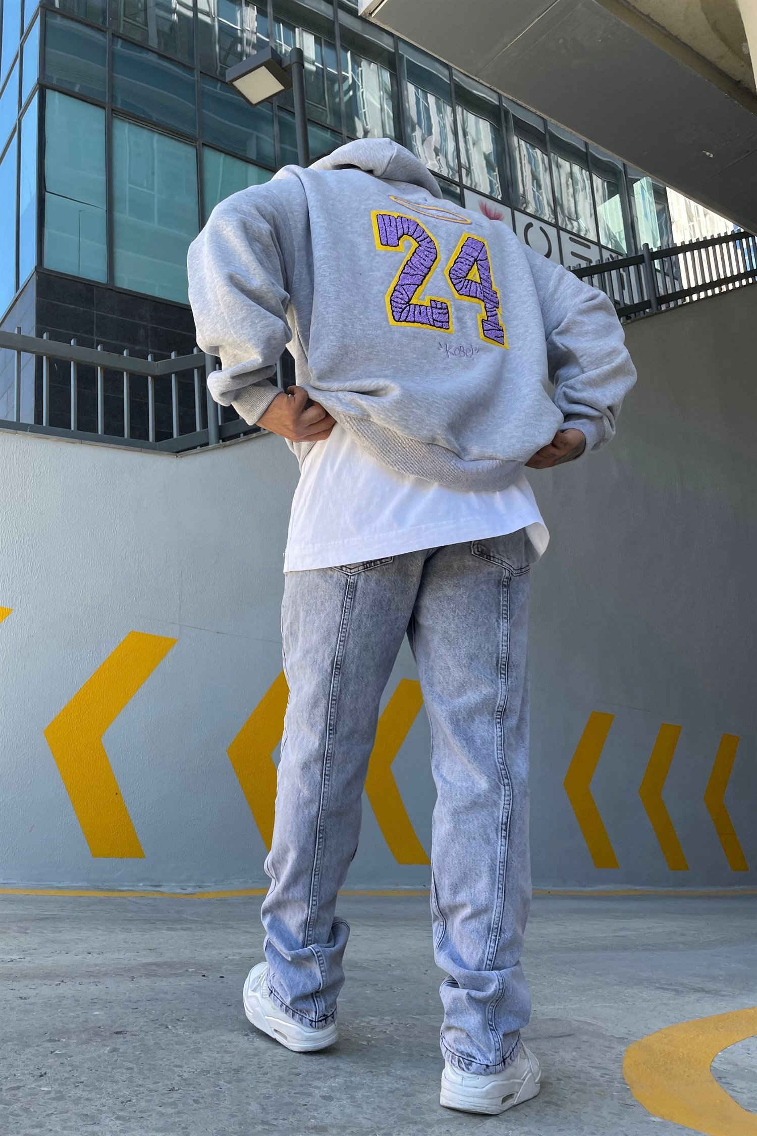 Kobe24 greymelange oversize sweatshirt