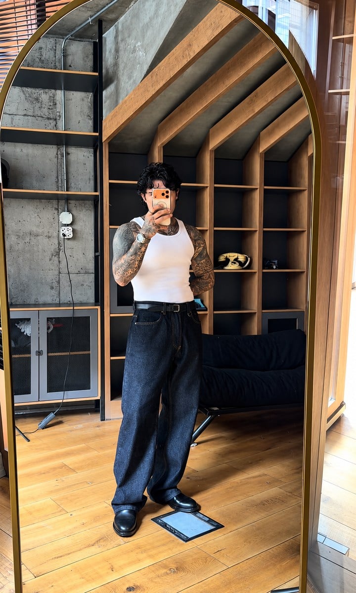 Koyu Mavi Baggy Jean
