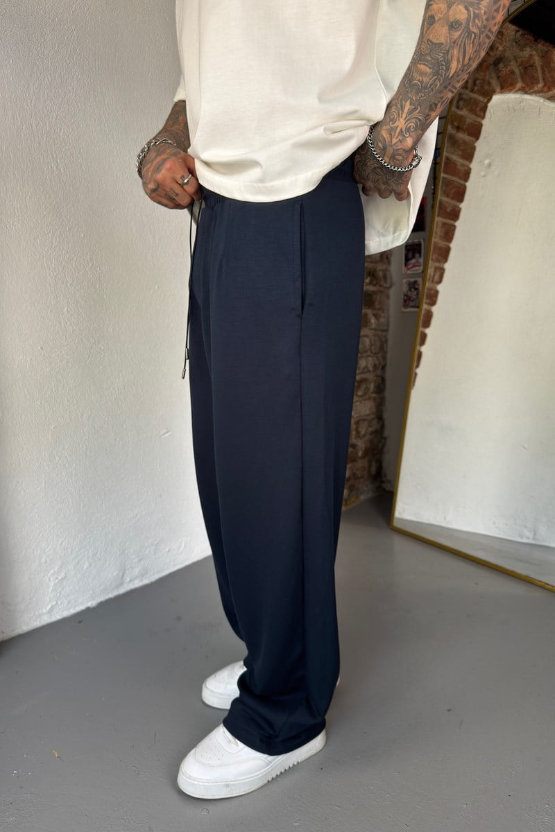 Lacivert Basic Baggy Eşofman